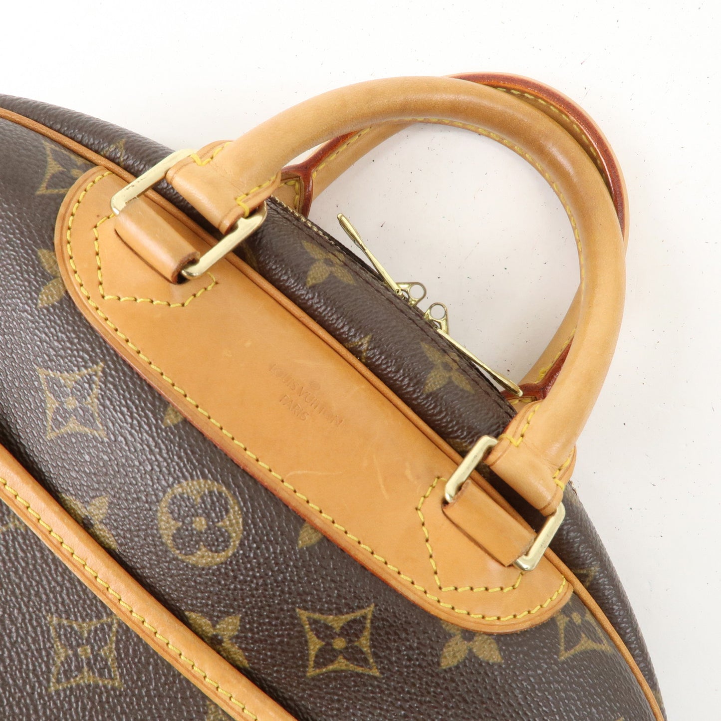 Louis Vuitton Monogram Trouville Hand Bag Brown M42228