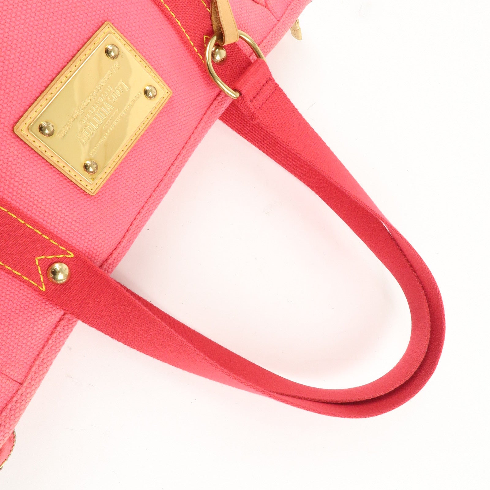Louis Vuitton Pink Canvas Antigua Cabas MM Bag Louis Vuitton