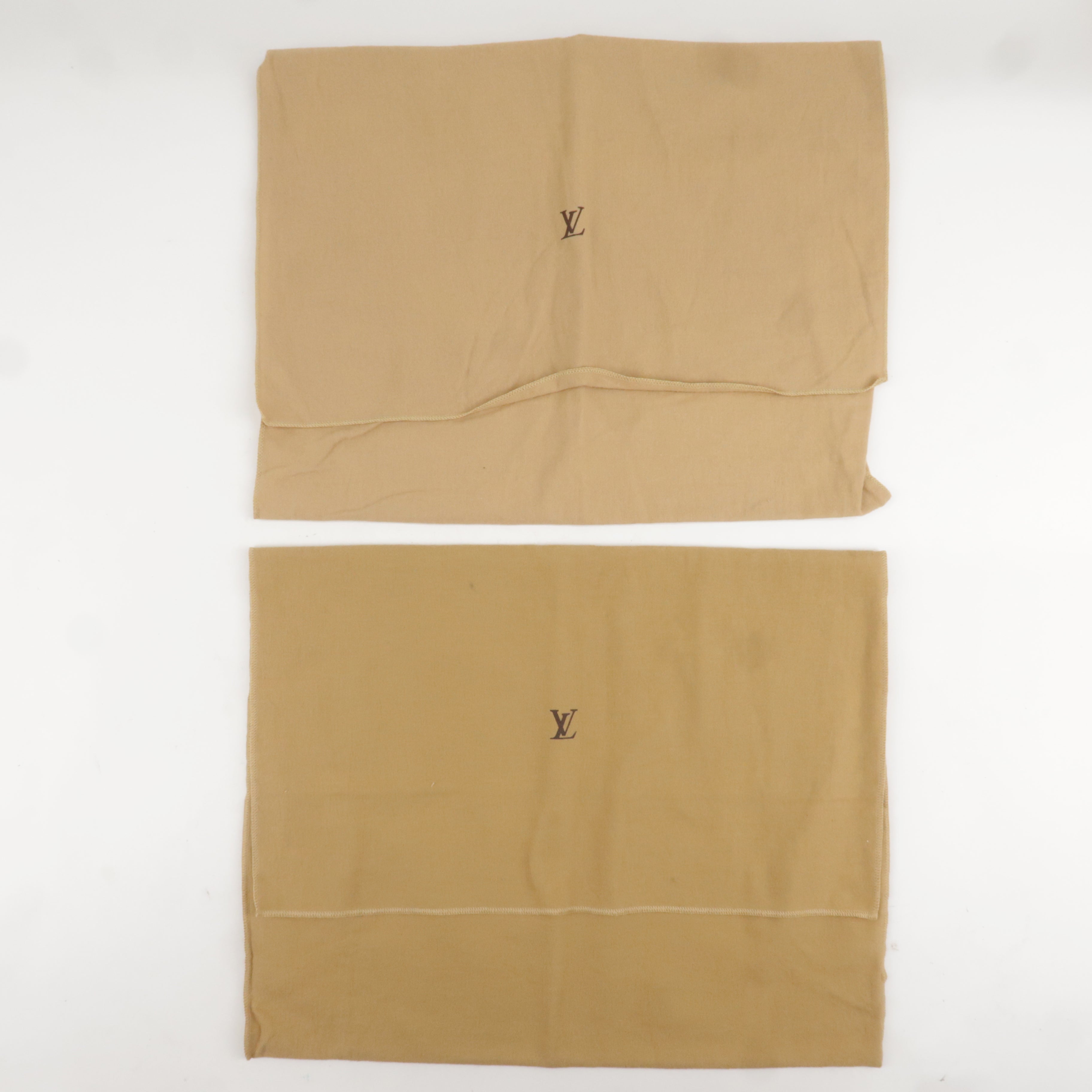 Louis Vuitton Set of 10 Dust Bag Flap Style Beige Brown