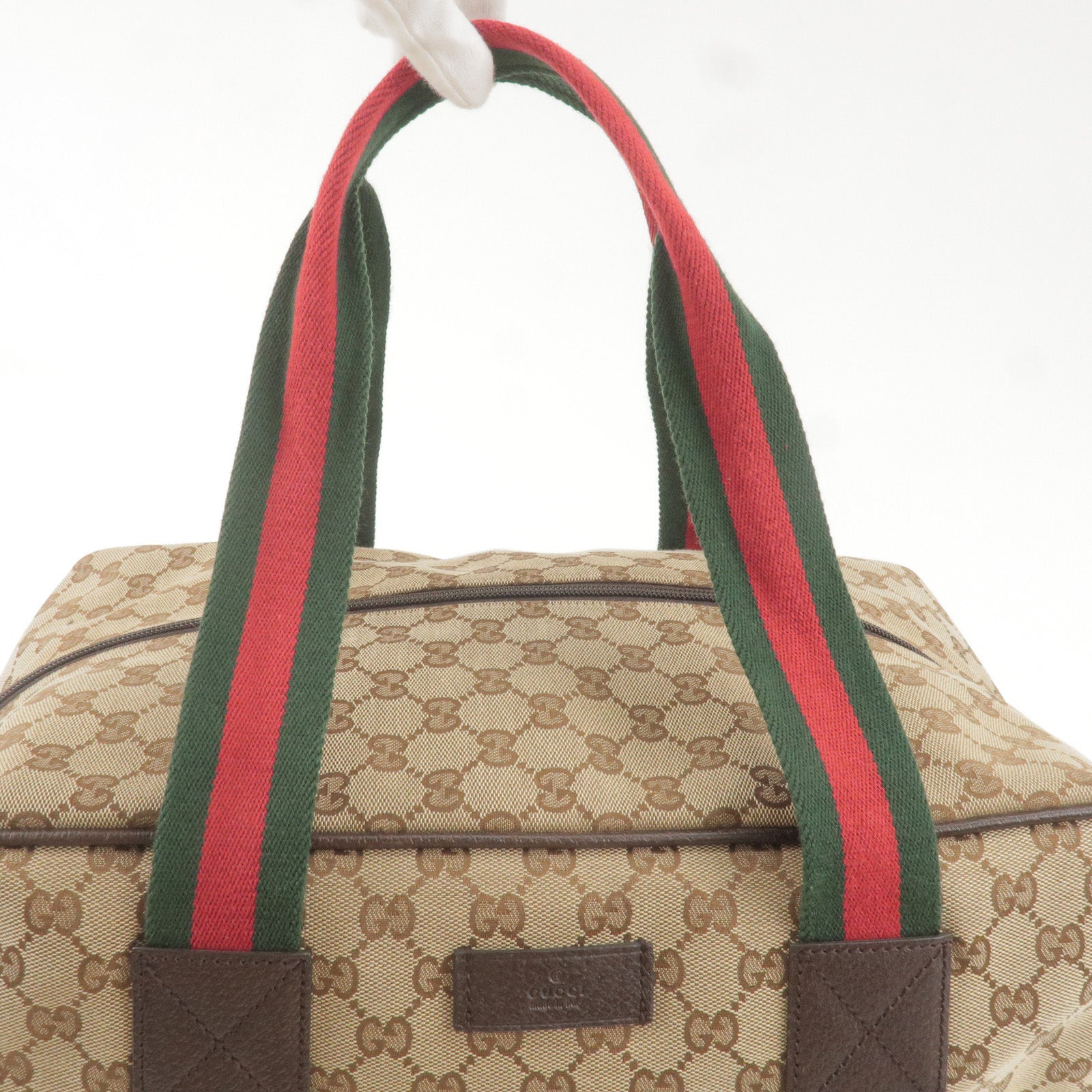 芸能人愛用 GUCCI◇ハンドバッグ[仕入]/レザー/WHT/総柄/224073/GG