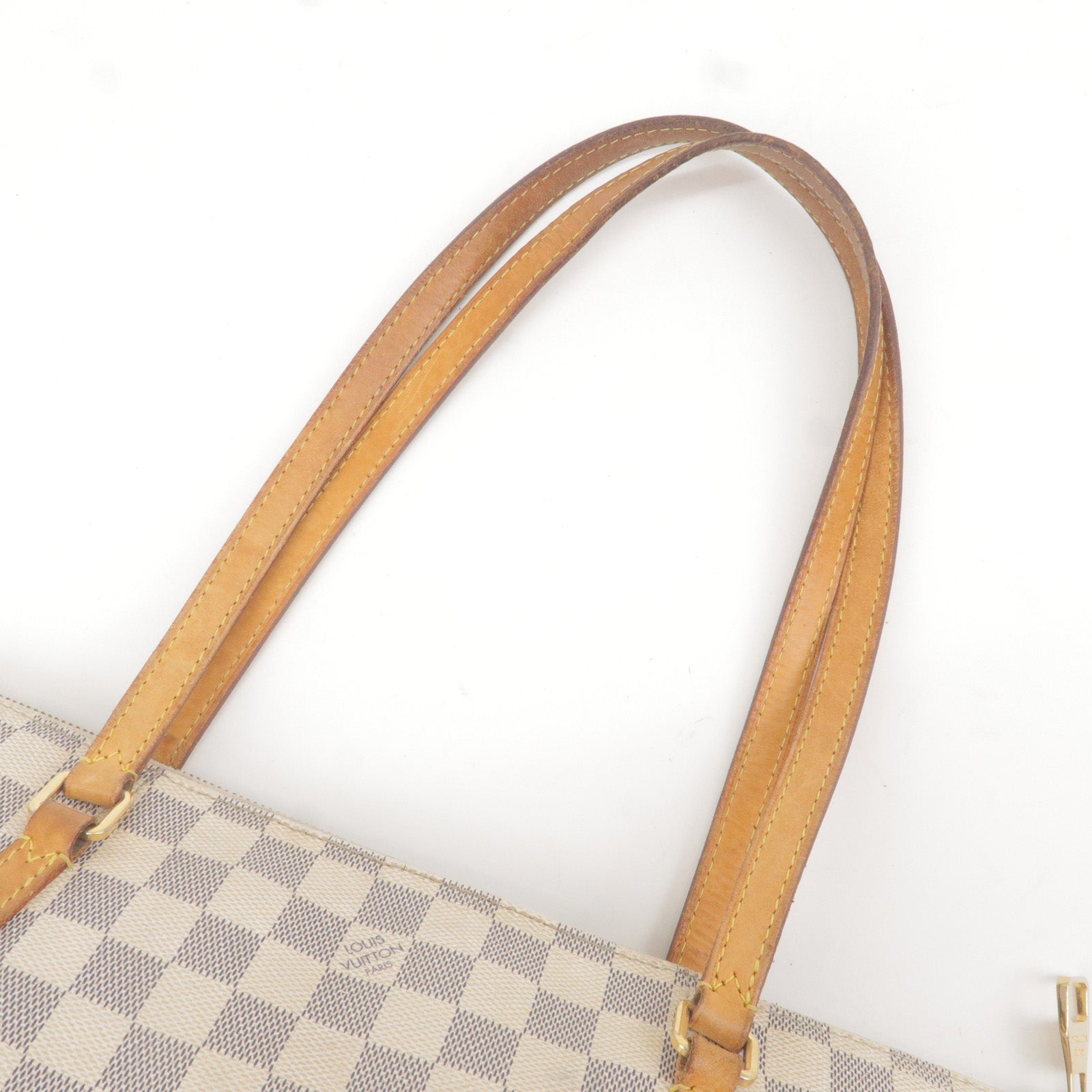 Louis Vuitton Totally Handbag in Azur Damier Canvas and Natural