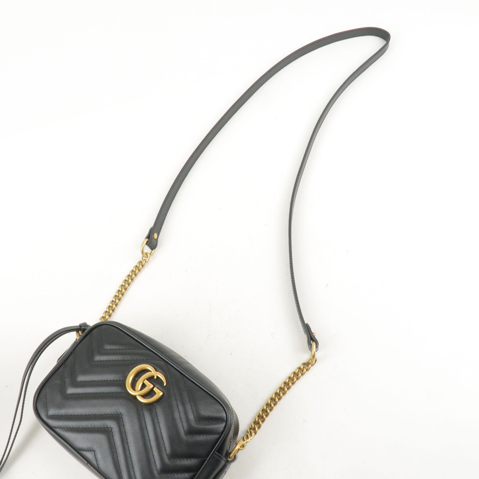 GUCCI-GG-Marmont-Leather-Chain-Shoulder-Bag-Black-634785 – dct-ep_vintage  luxury Store