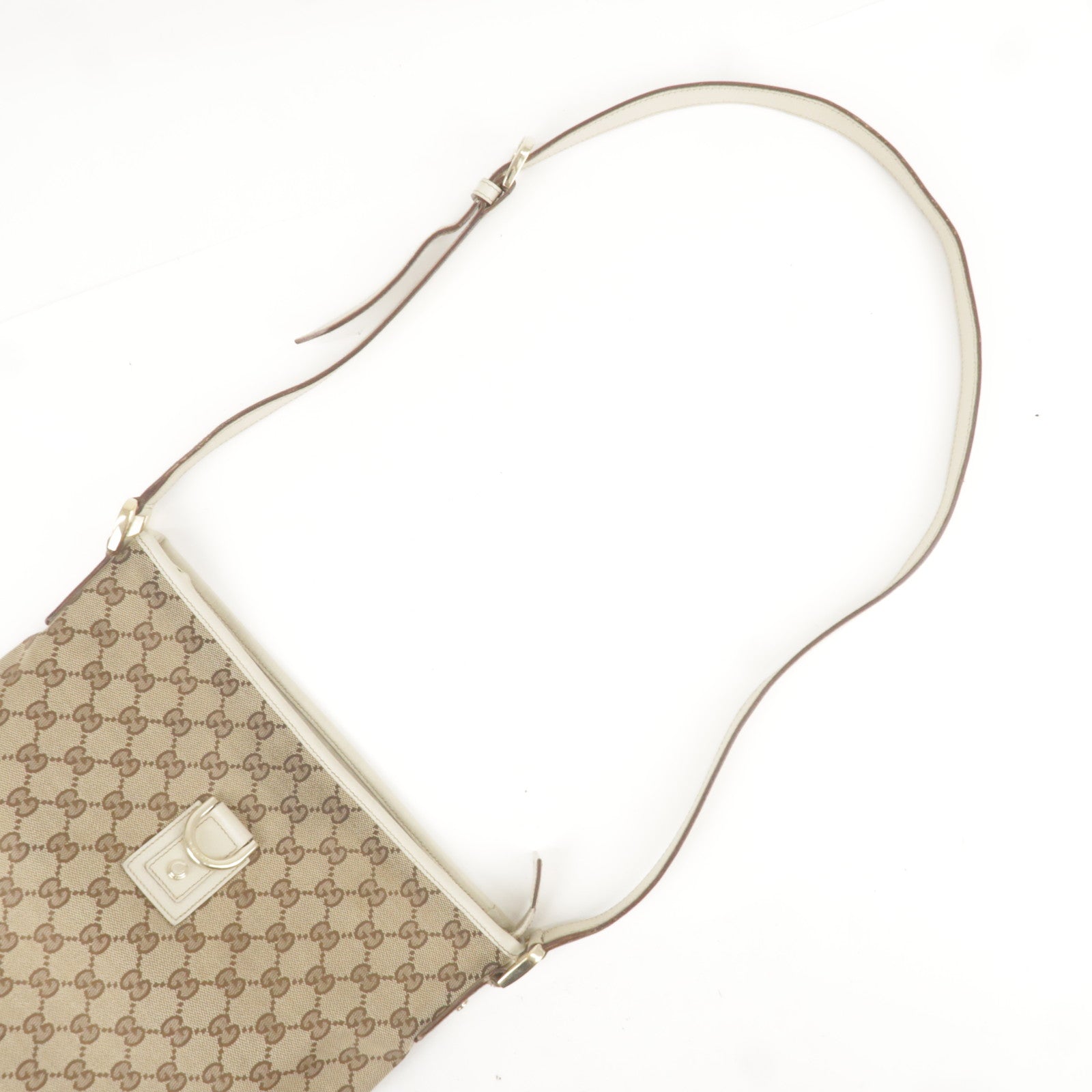 GUCCI-Abbey-Line-GG-Canvas-Leather-Shoulder-Bag-Beige-Gold-190525 –  dct-ep_vintage luxury Store