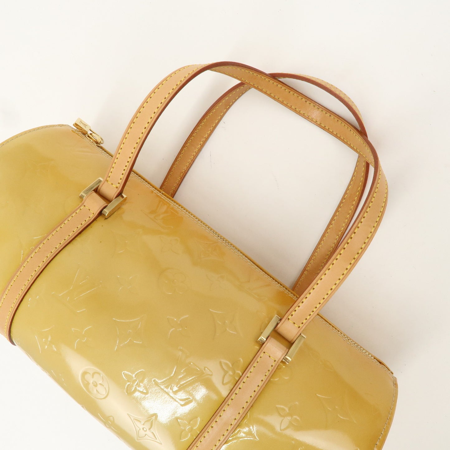 Louis Vuitton Monogram Vernis Bedford Hand Bag Beige M91006