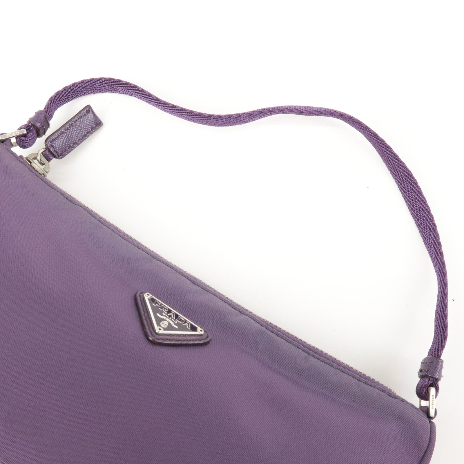 PRADA Pouch Hand Bag Nylon Purple Auth ar7044 | eBay