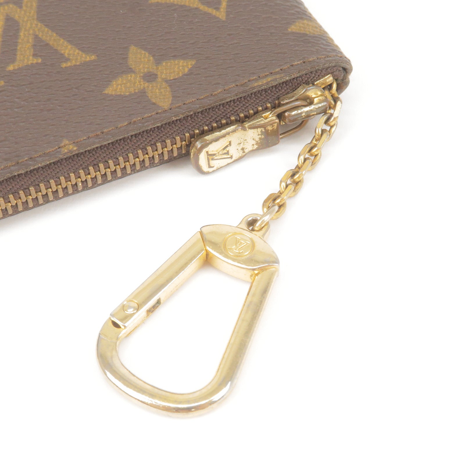 Louis Vuitton Key Pouch Coin Purse Pochette Cles Keychain Metal