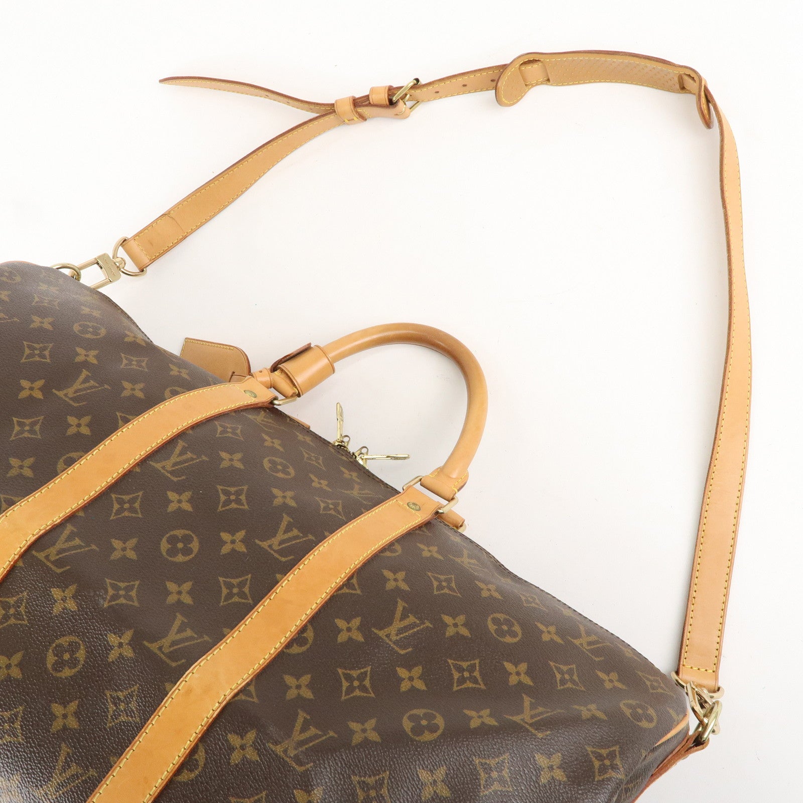 Louis Vuitton Monogram Keep All Bandouliere 50 Boston Bag M41416