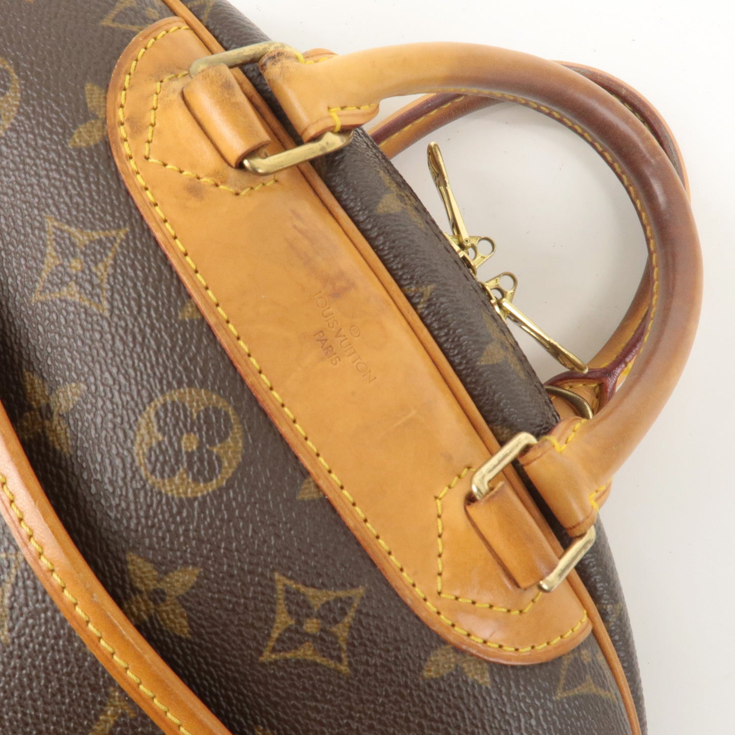 Louis Vuitton Monogram Trouville Hand Bag Brown M42228