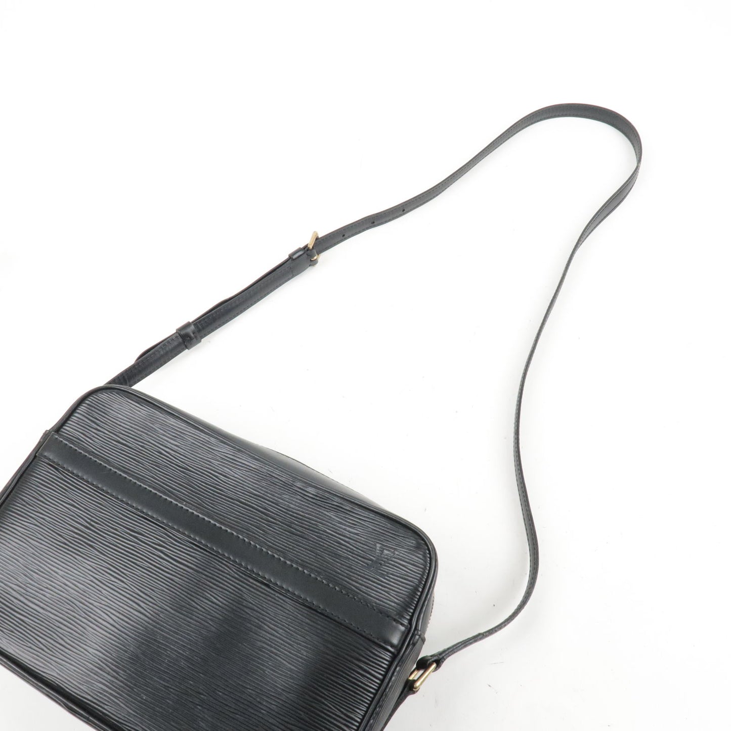 LOUIS VUITTON LV Logo Trocadero 24 Shoulder Bag Epi Leather Black