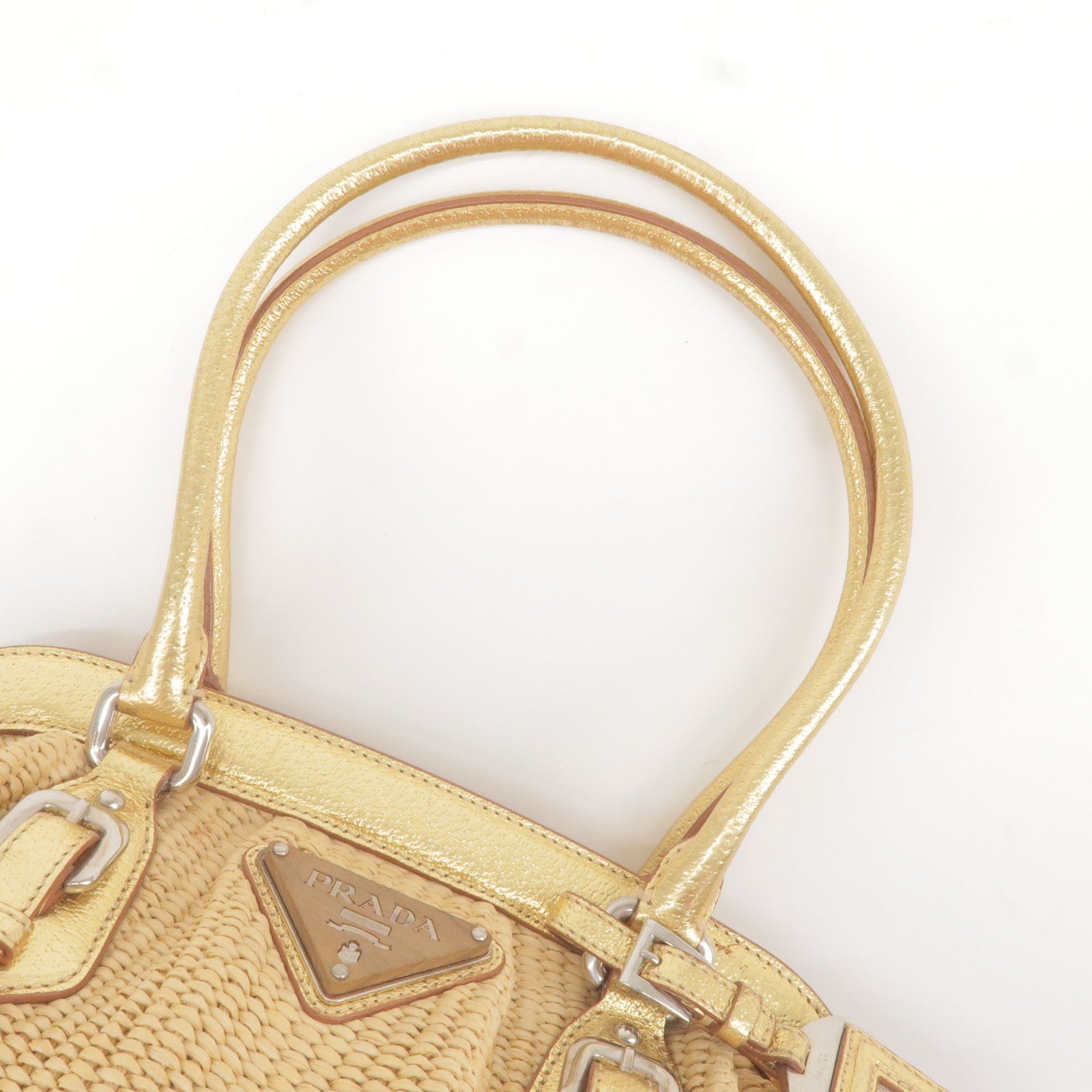 PRADA-Paglia-Straw-Leather-Shoulder-Bag-Metalic-Gold-BR3509 –  dct-ep_vintage luxury Store