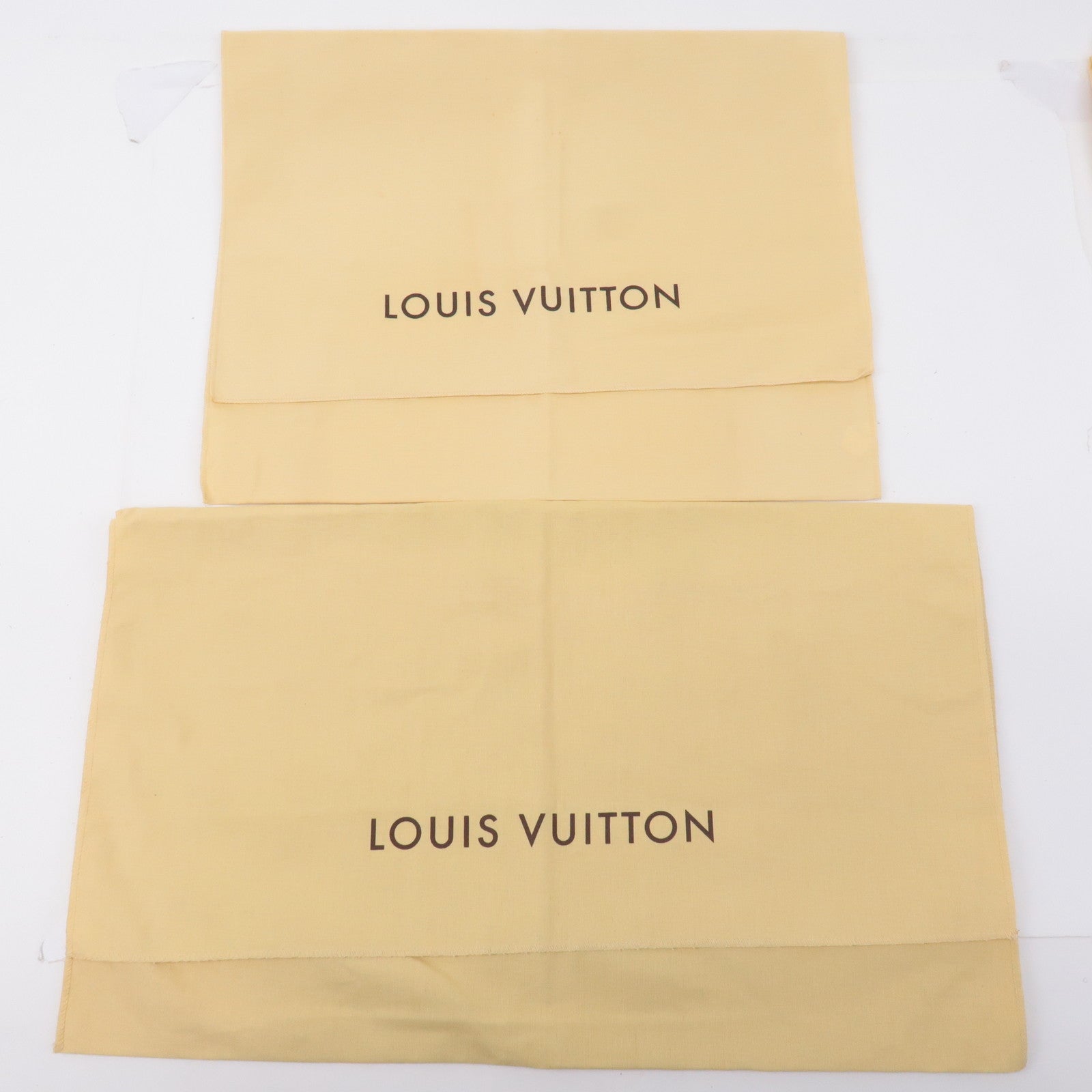 Louis Vuitton Set of 10 Dust Bag Flap Style Beige Brown