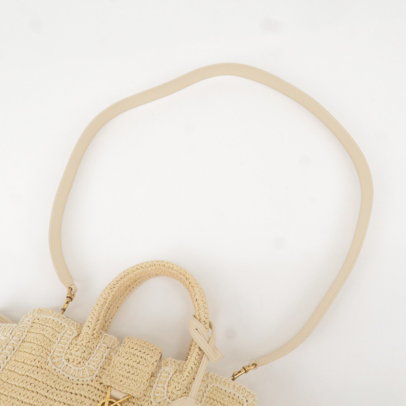 Saint-Laurent-Raffia-Leather-Baby-Downtown-Cabas-2WAY-Bag-436834