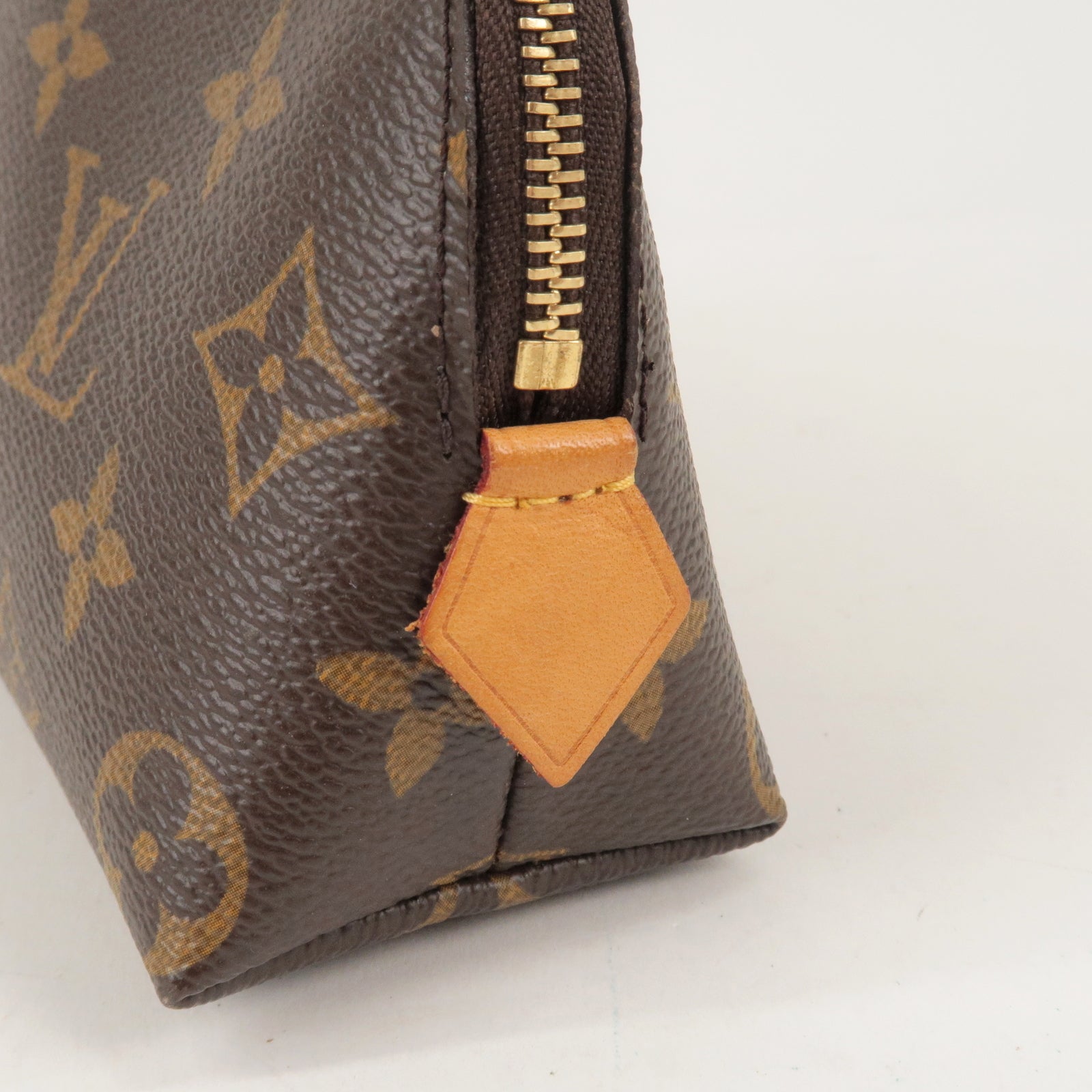 Louis Vuitton Monogram Pochette Cosmetic M47515 Brown Pouch