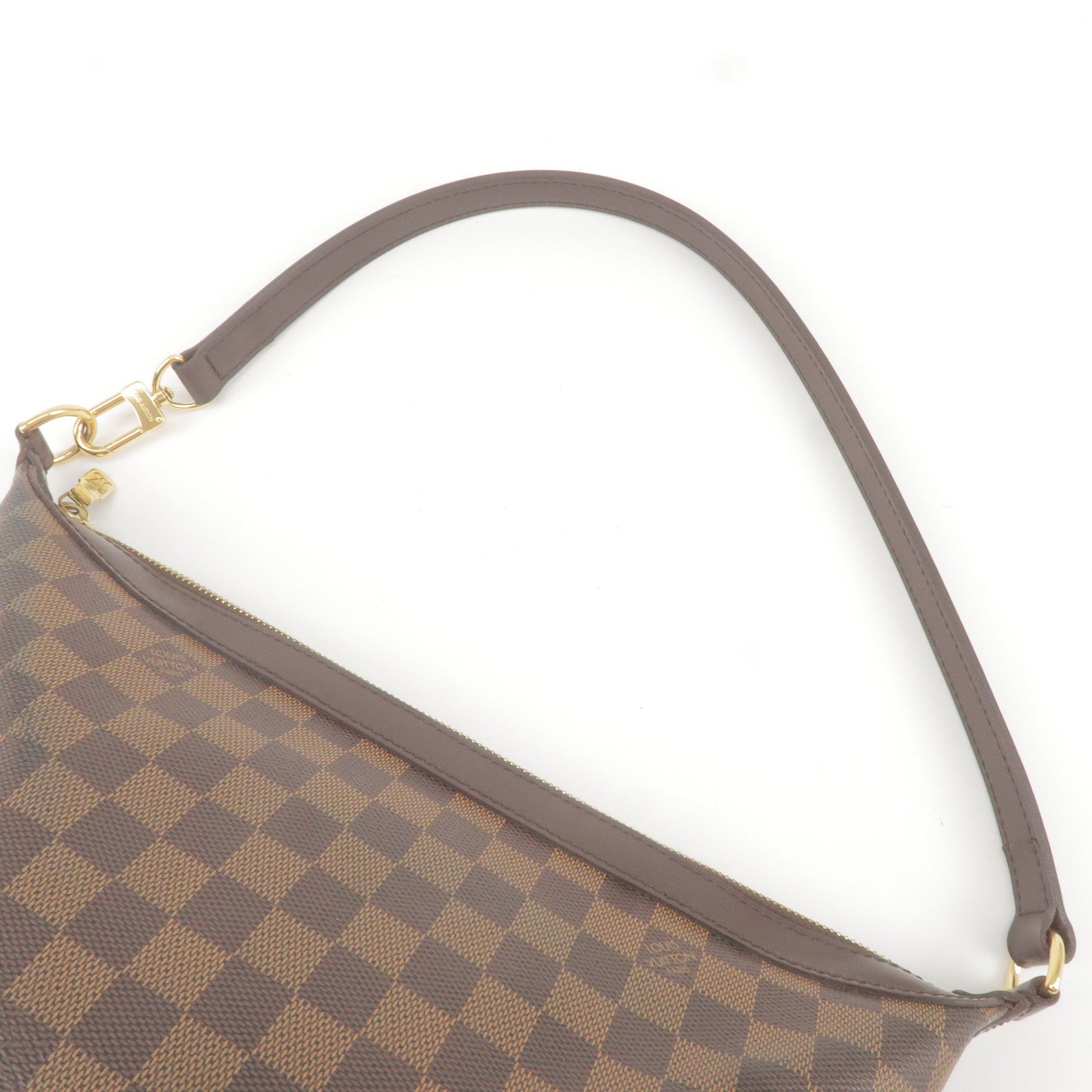 Louis Vuitton Illovo MM Shoulder Bag N51995 Damier Ebene Brown Leather