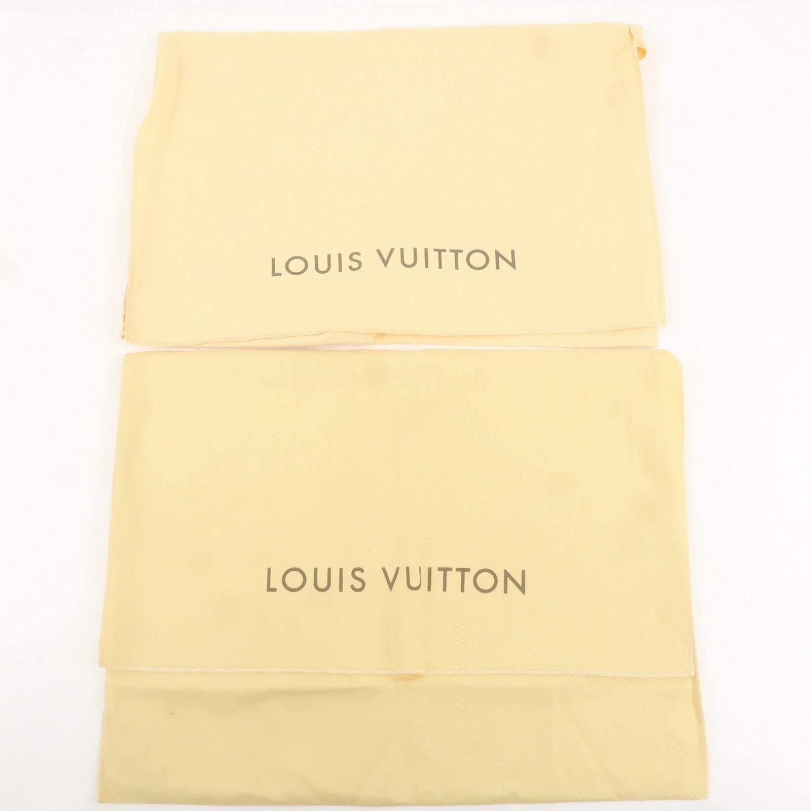 Louis Vuitton Set of 10 Dust Bag Flap Style Beige