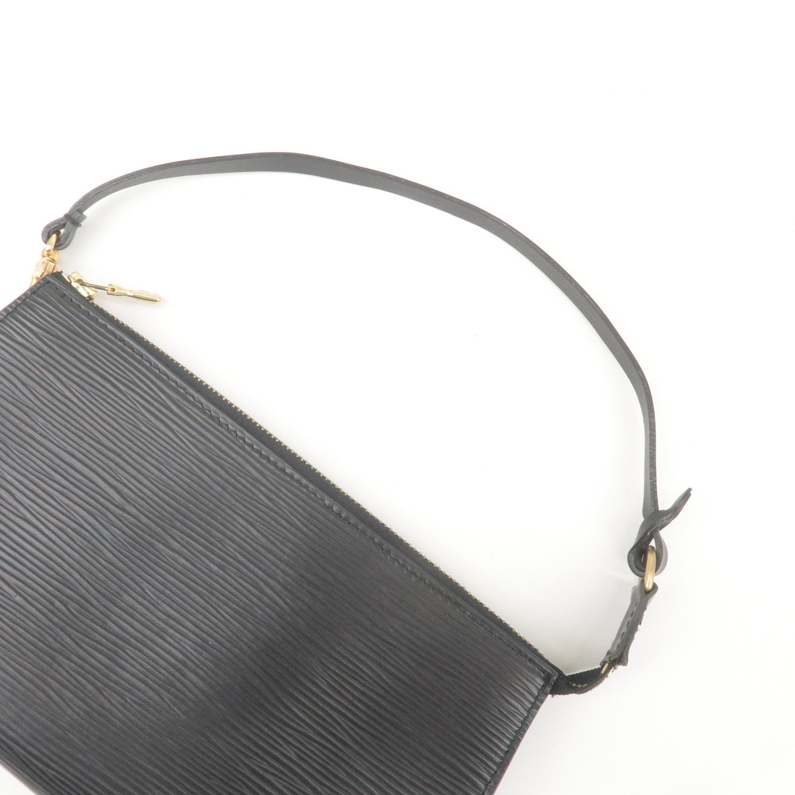 LOUIS VUITTON Epi Pochette Accessoires Hand Bag Leather Noir