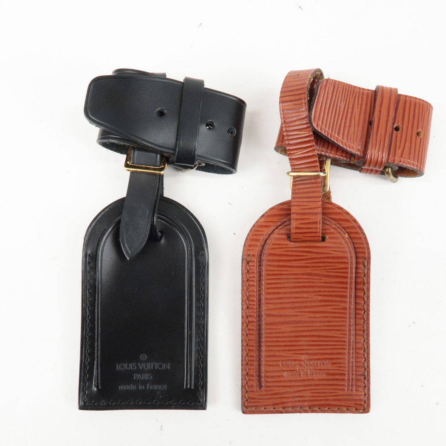 Louis Vuitton Set of 10 Name Tag Poignet Set Leather Brown