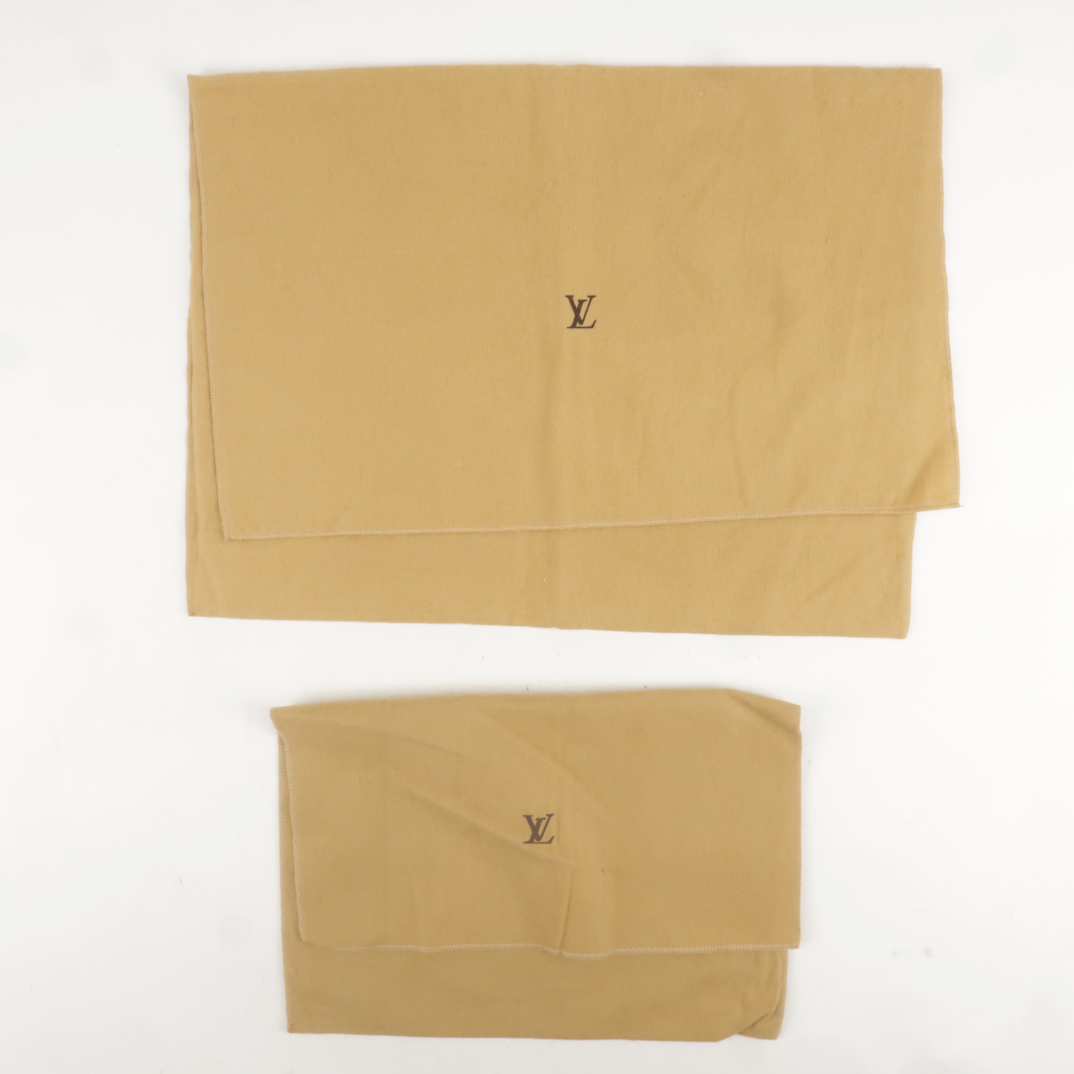 Louis Vuitton Set of 10 Dust Bag Flap Style Beige Brown