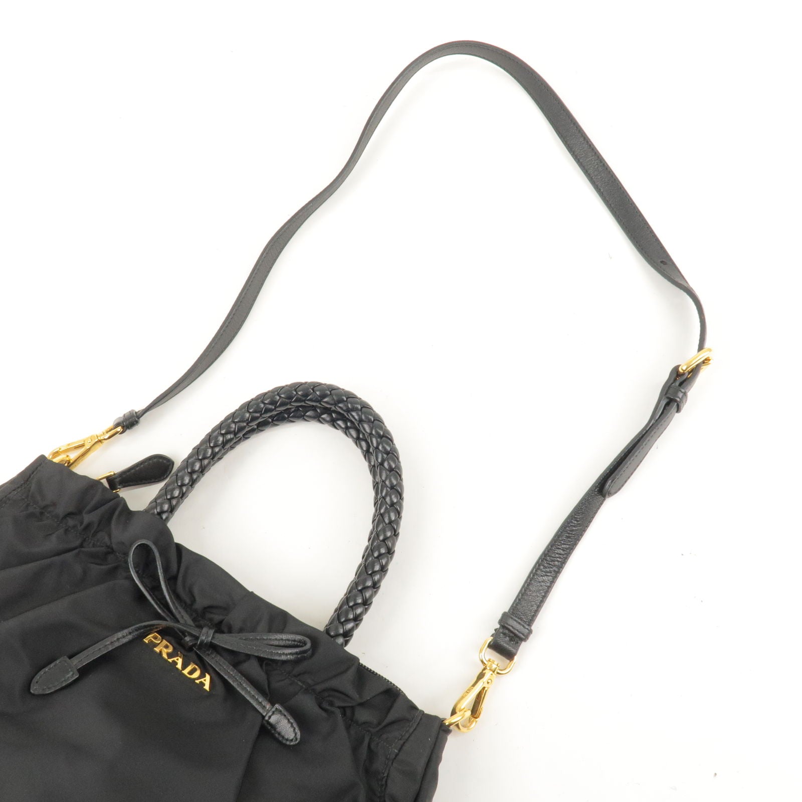 PRADA-Nylon-Leather-Ribbon-2Way-Bag-Shoulder-Bag-NERO-Black –  dct-ep_vintage luxury Store