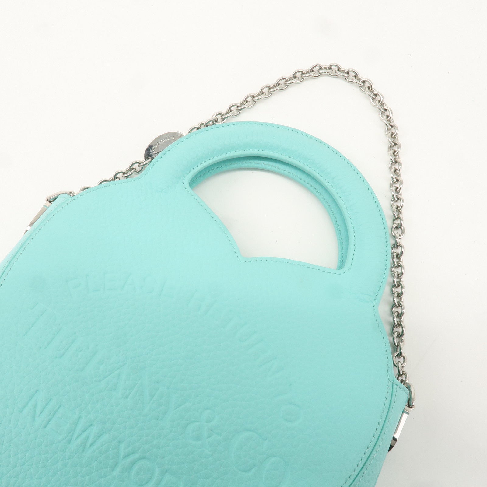 Tiffany&Co. Leather Return to Tiffany Mini Tote Bag Tiffany Blue