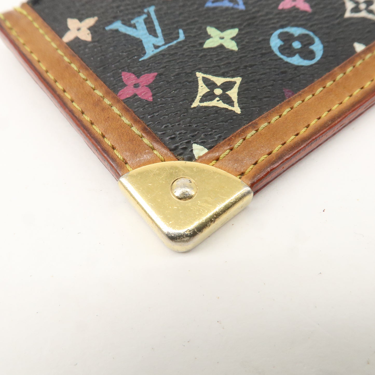 Louis Vuitton Monogram Multi Color Pochette Cles Noir M92654