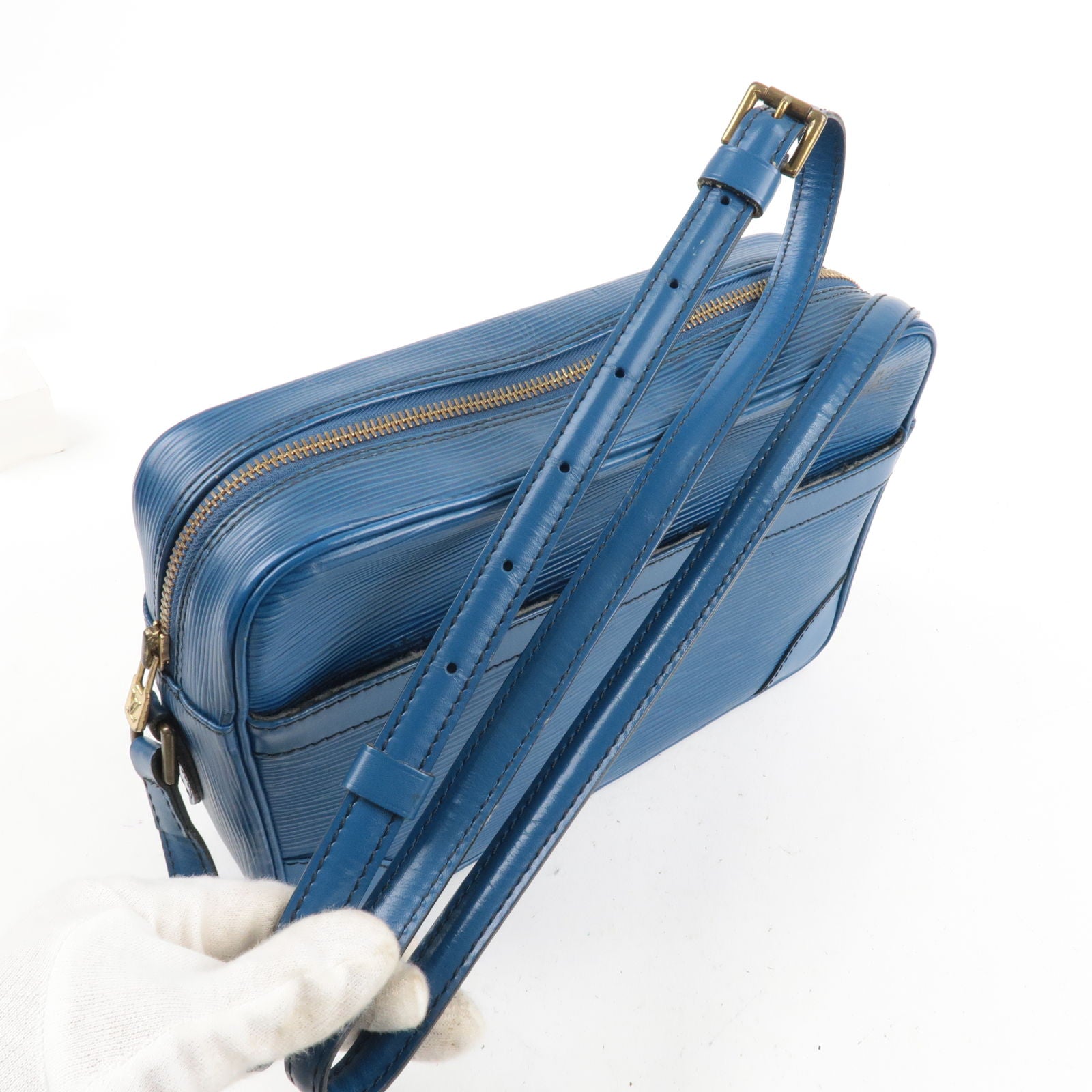 Auth LOUIS VUITTON Trocadero 27 M52305 Toledo Blue Epi MI1913 Shoulder Bag