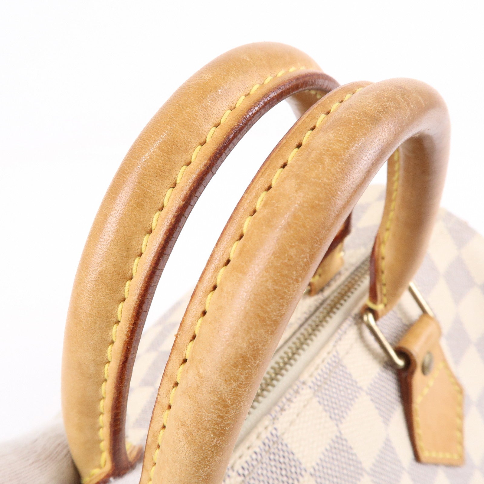 Louis Vuitton N41374 Speedy 25 手袋單肩包白格帆布尺寸： 25x19x15cm - LuxuryGZ