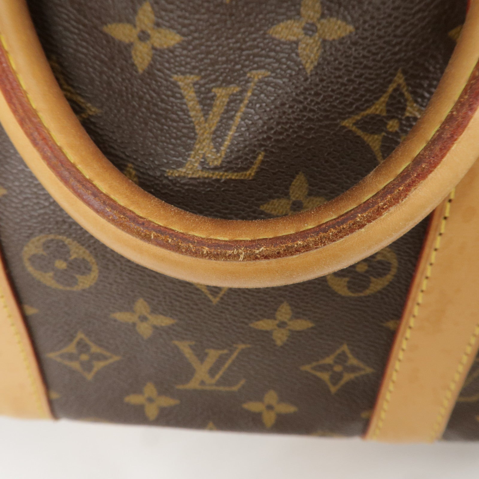 Auth Louis Vuitton Monogram Keep All 55 Boston Bag M41424 Used