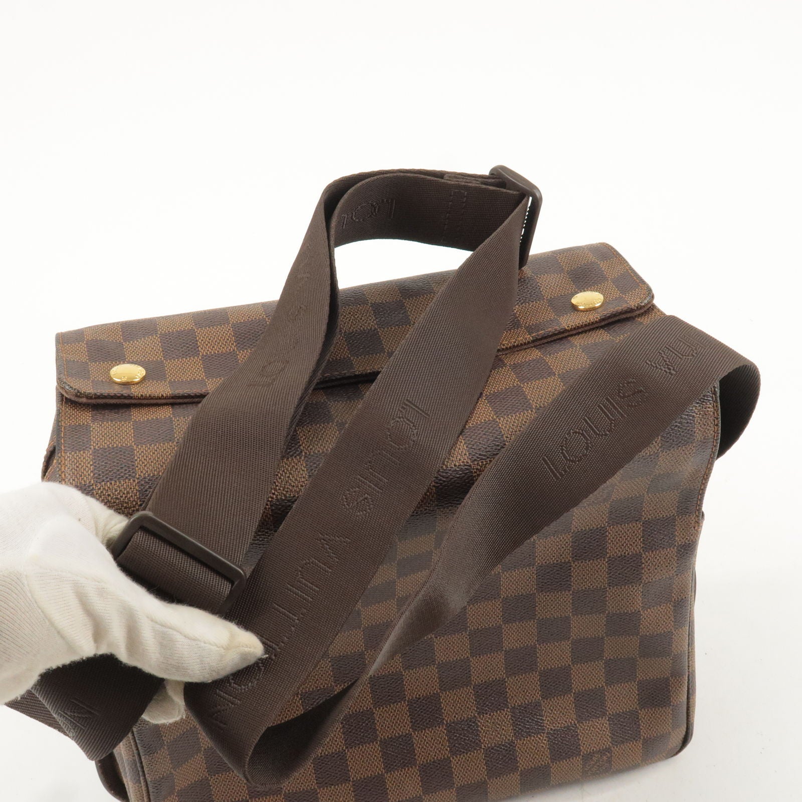 Louis Vuitton, Bags, Pre Loved Louis Vuitton Damier Ebene Olav Pm Brown