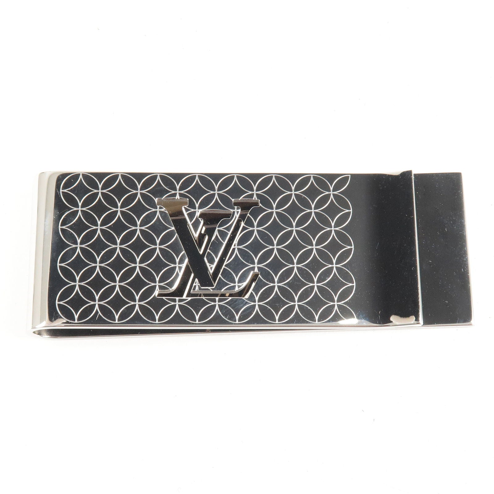 Louis Vuitton Pince Card Holder with Bill Clip, Grey, Free