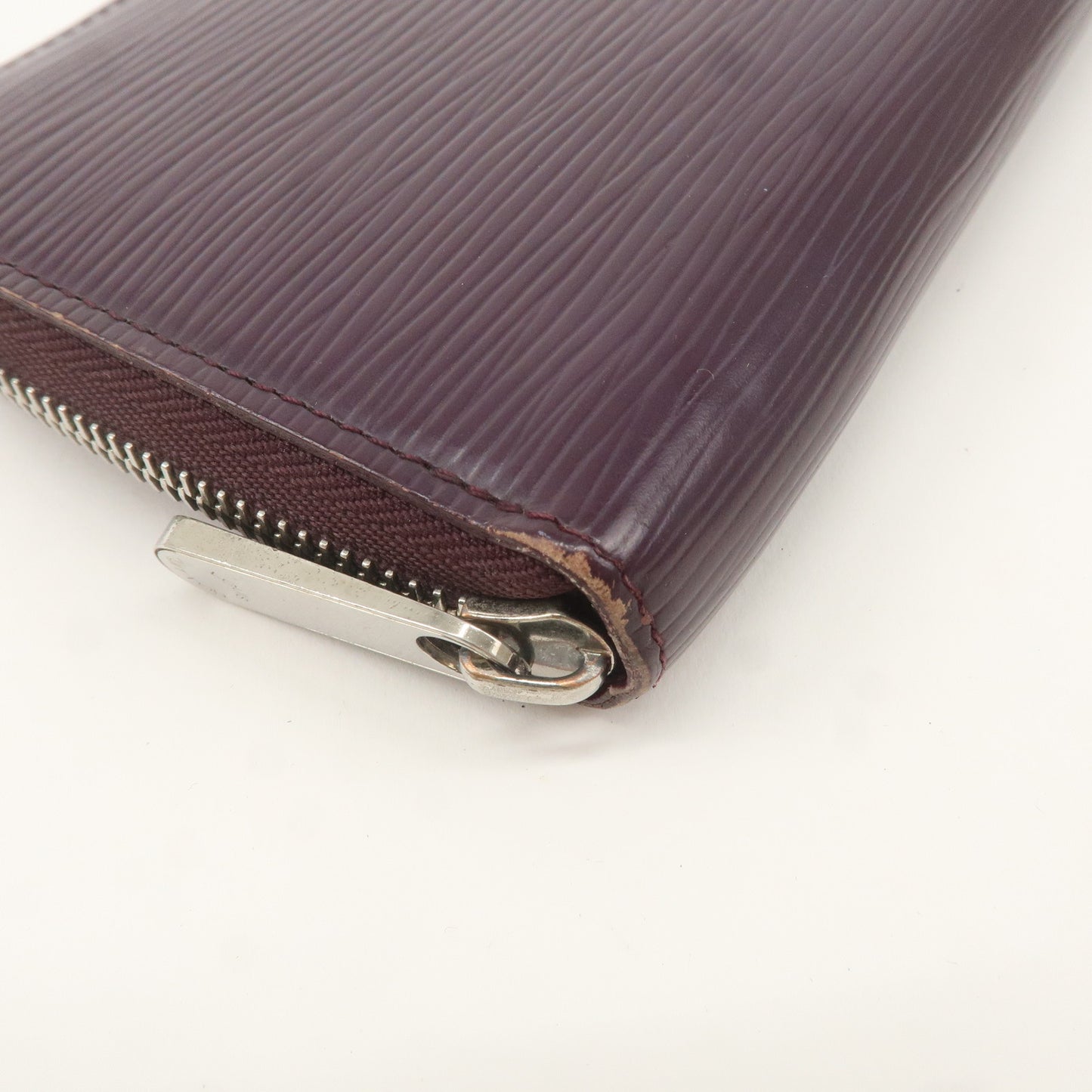 Louis Vuitton Epi Zippy Wallet Long Wallet Purple Cassis M6007K