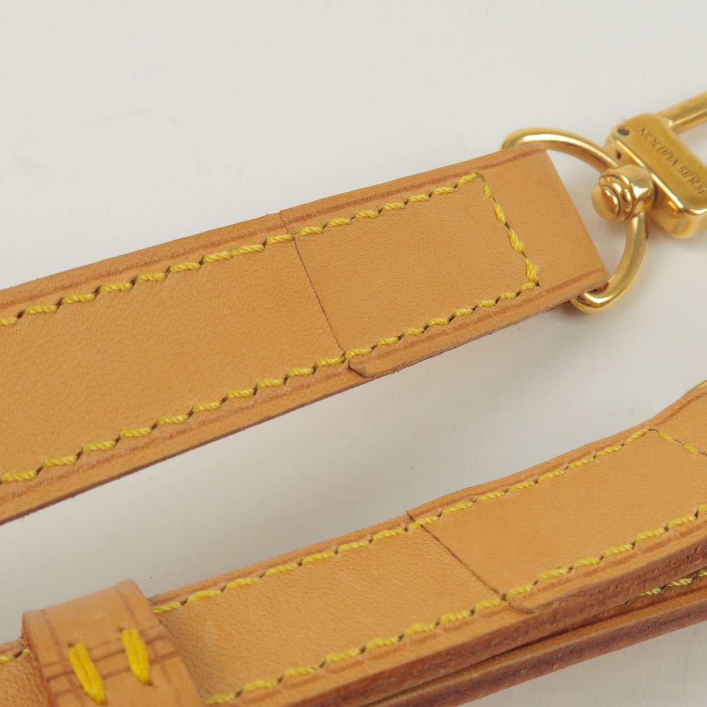 Louis Vuitton Leather Shoulder Strap Beige Adjustable 86-104 cm