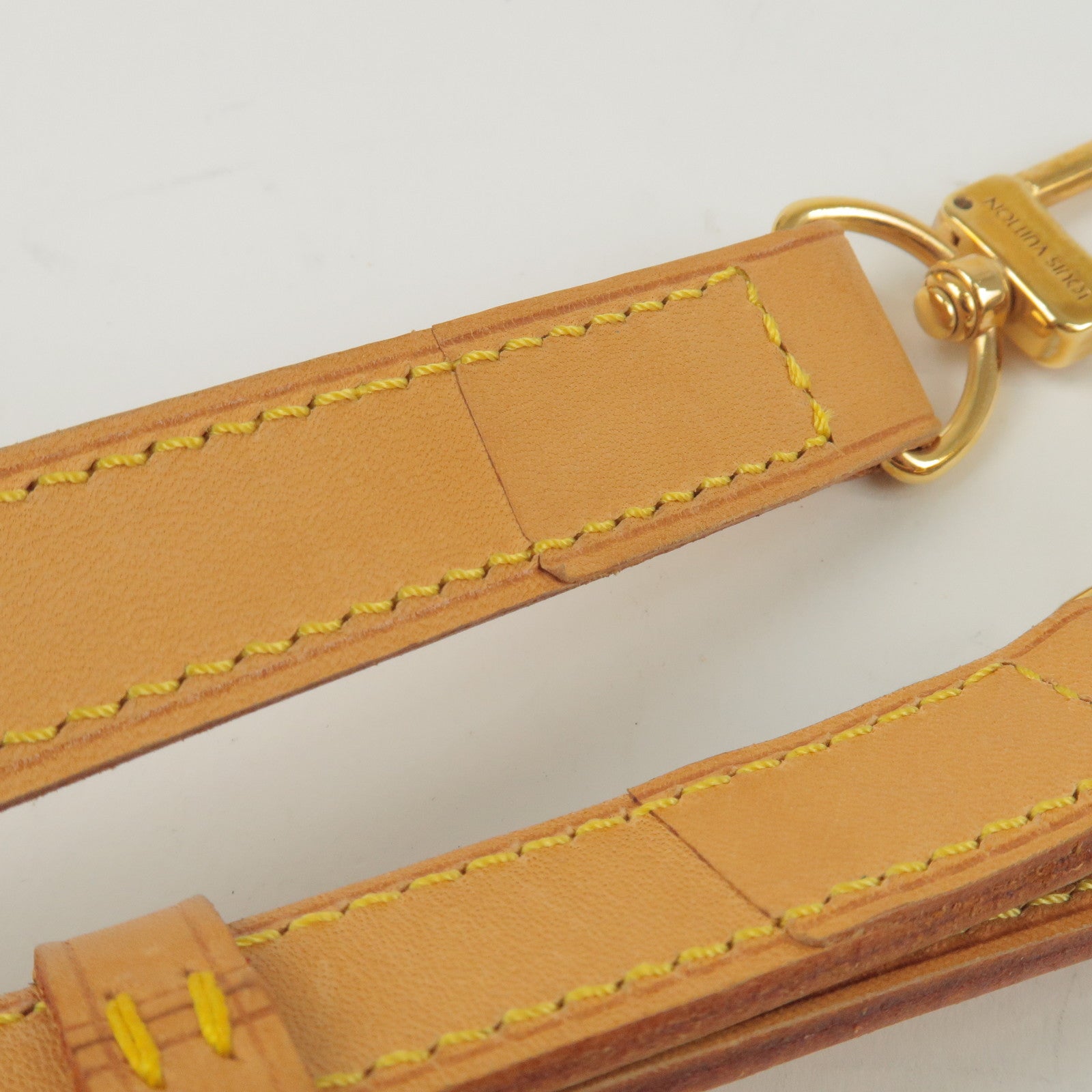 Louis Vuitton Leather Tote Strap Beige Adjustable 86-104 cm