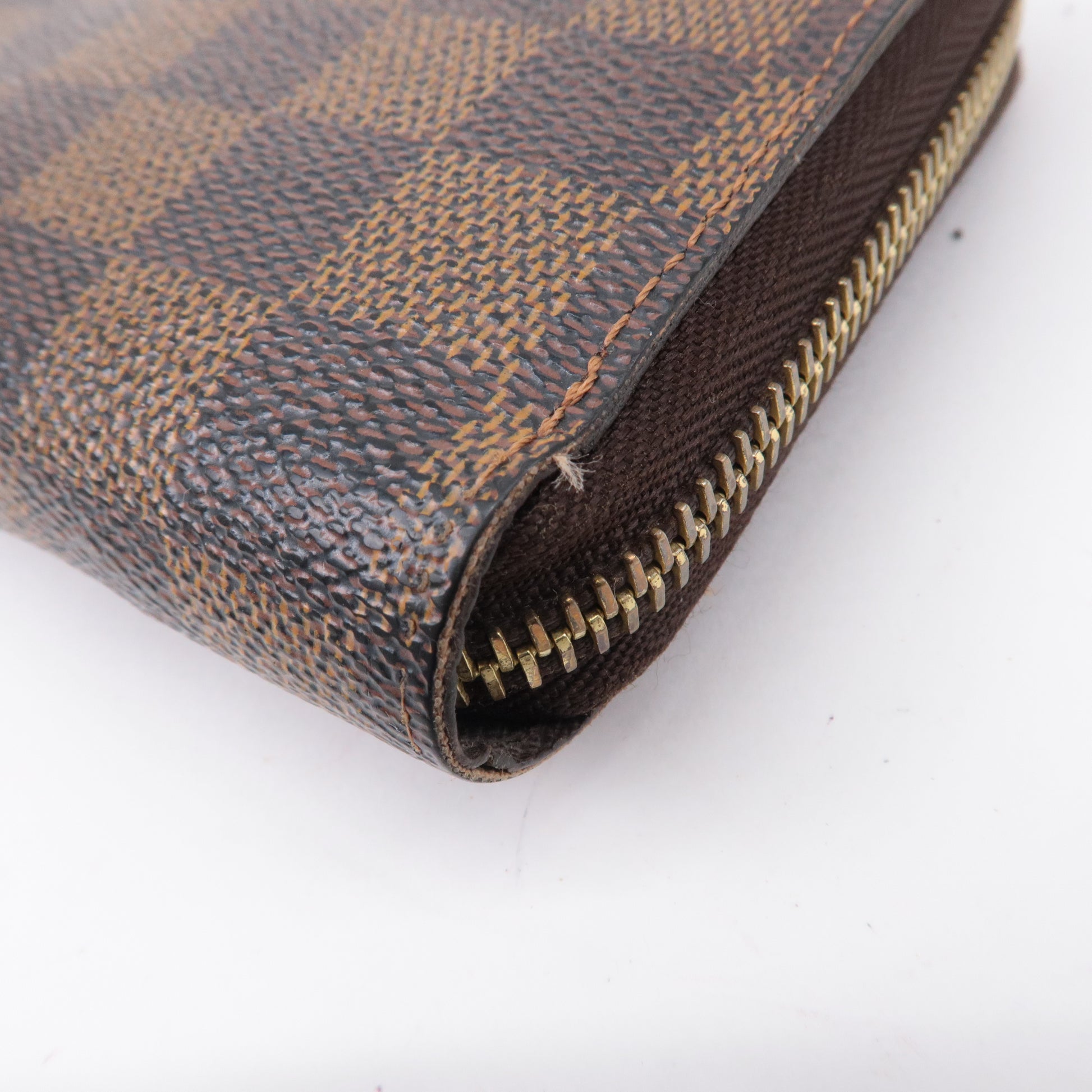 Authentic Louis Vuitton Damier Zippy Wallet N60015 Long Wallet 98858
