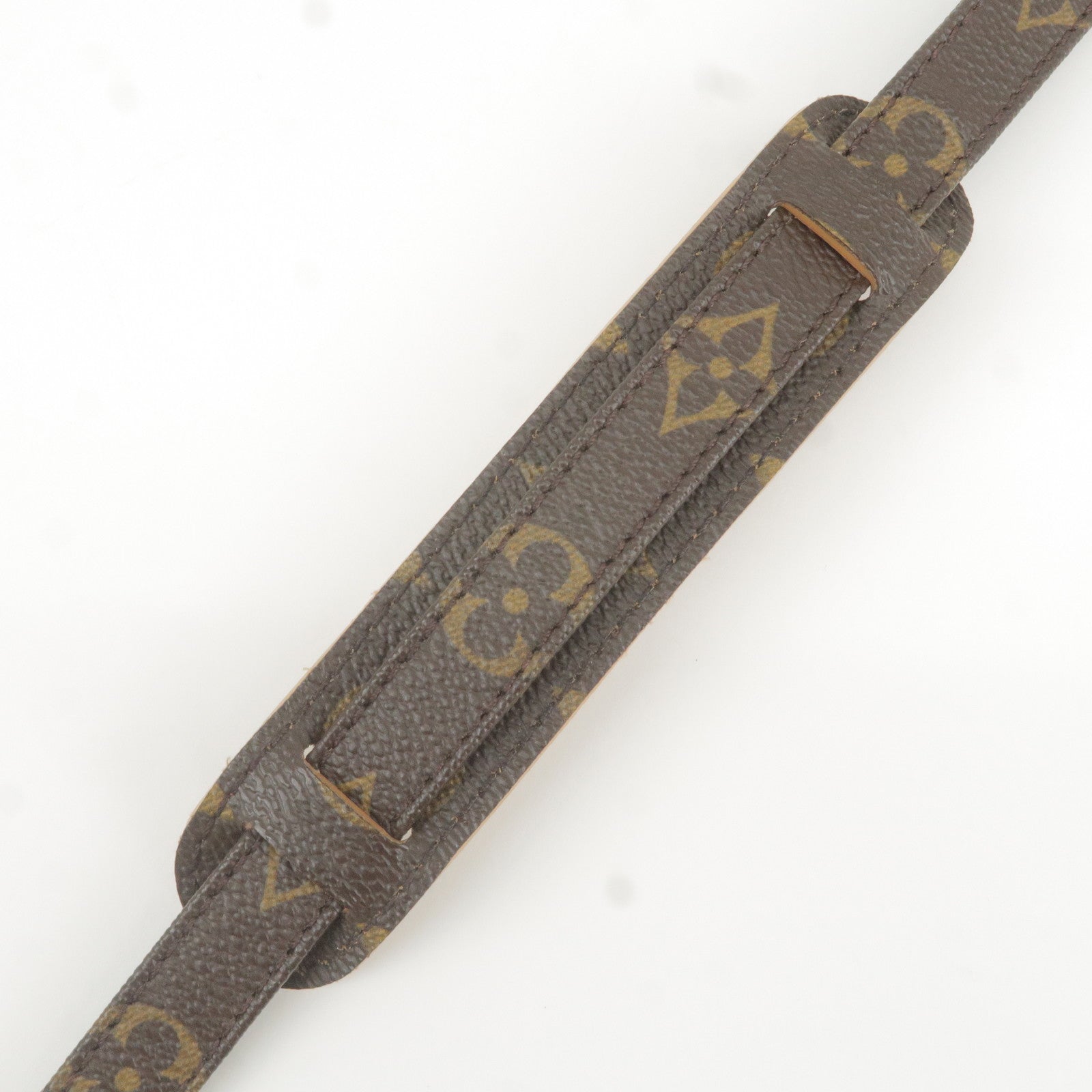 Red and mono louis vuitton shoulder strap