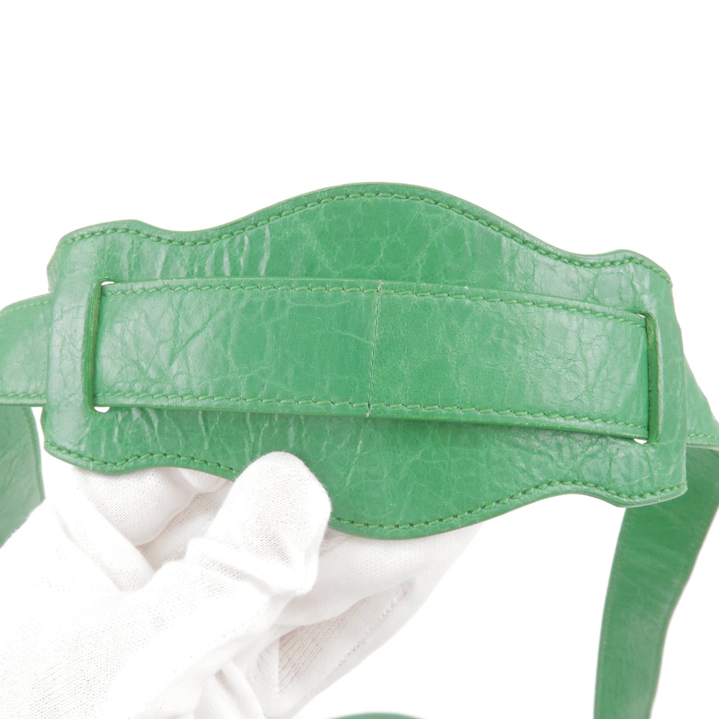 BALENCIAGA The Town Leather 2Way Hand Bag Green 240579