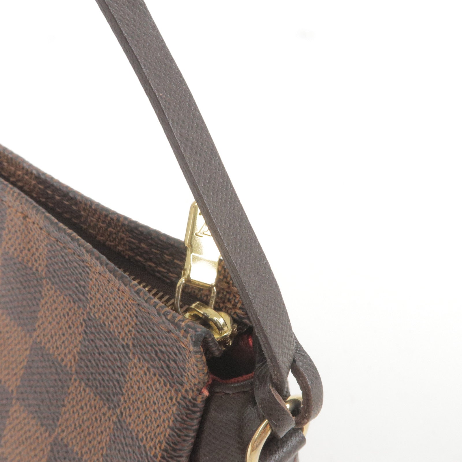Preloved Louis Vuitton Cuff Link / Air Pod Case Damier Ebene