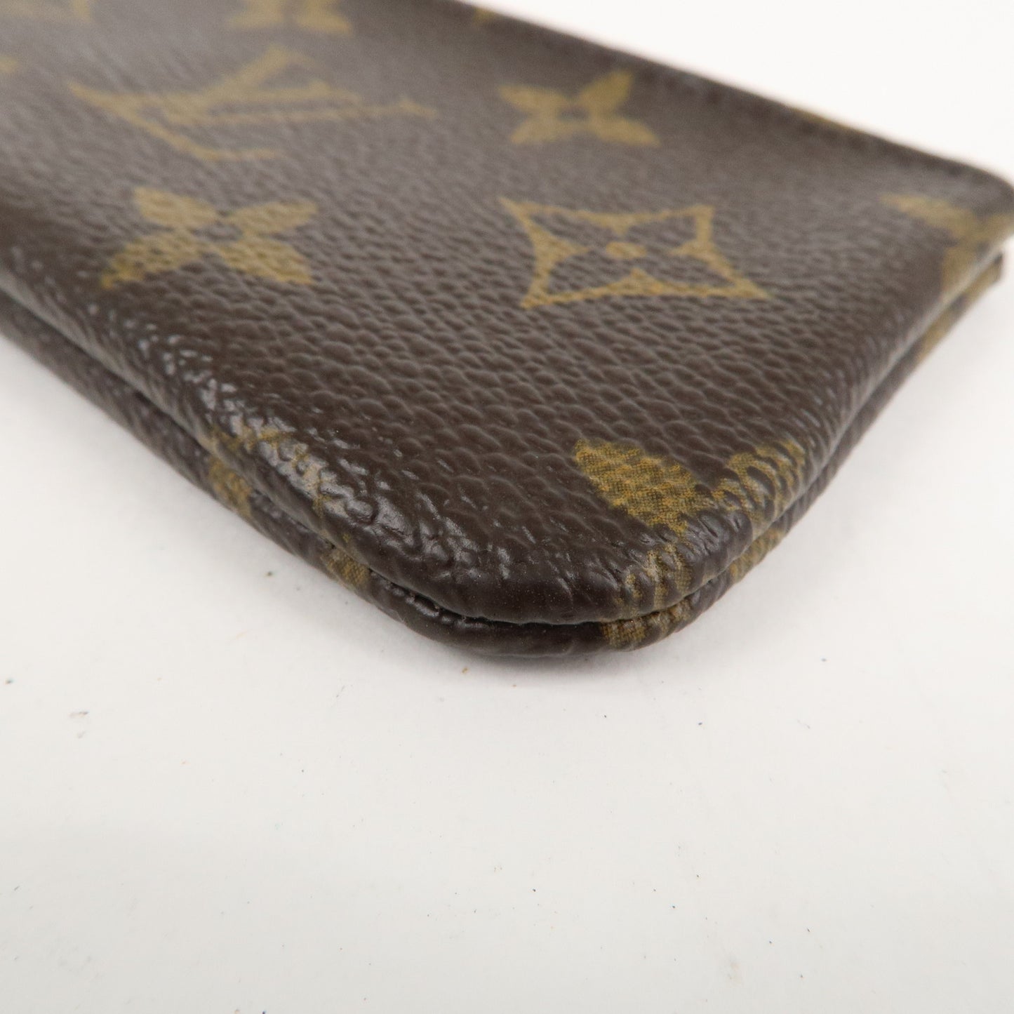 LOUIS VUITTON Coin Purse Key Case Monogram Pochette Clé M62650 Brown  Leather