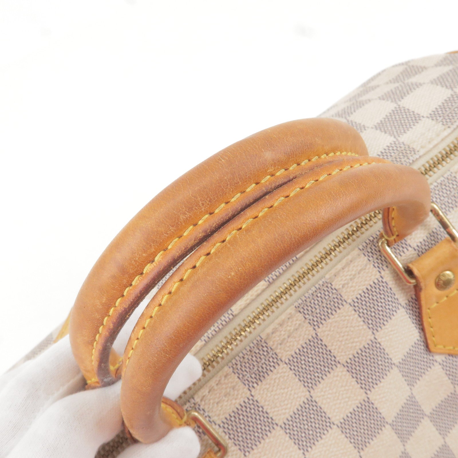 Vuitton - Sac à main Louis Vuitton Vintage en toile denim monogrammée bleue  et cuir naturel - Bag - Damier - Boston - 30 - Speedy - N41533 – Chaussures  Louis Vuitton Talon - Azur - Louis - Hand