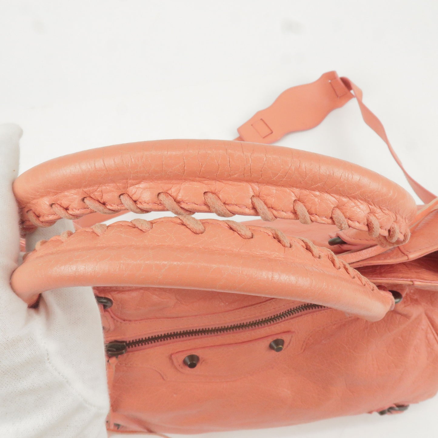 BALENCIAGA Classic The velo Leather 2Way Hand Bag Pink 235216