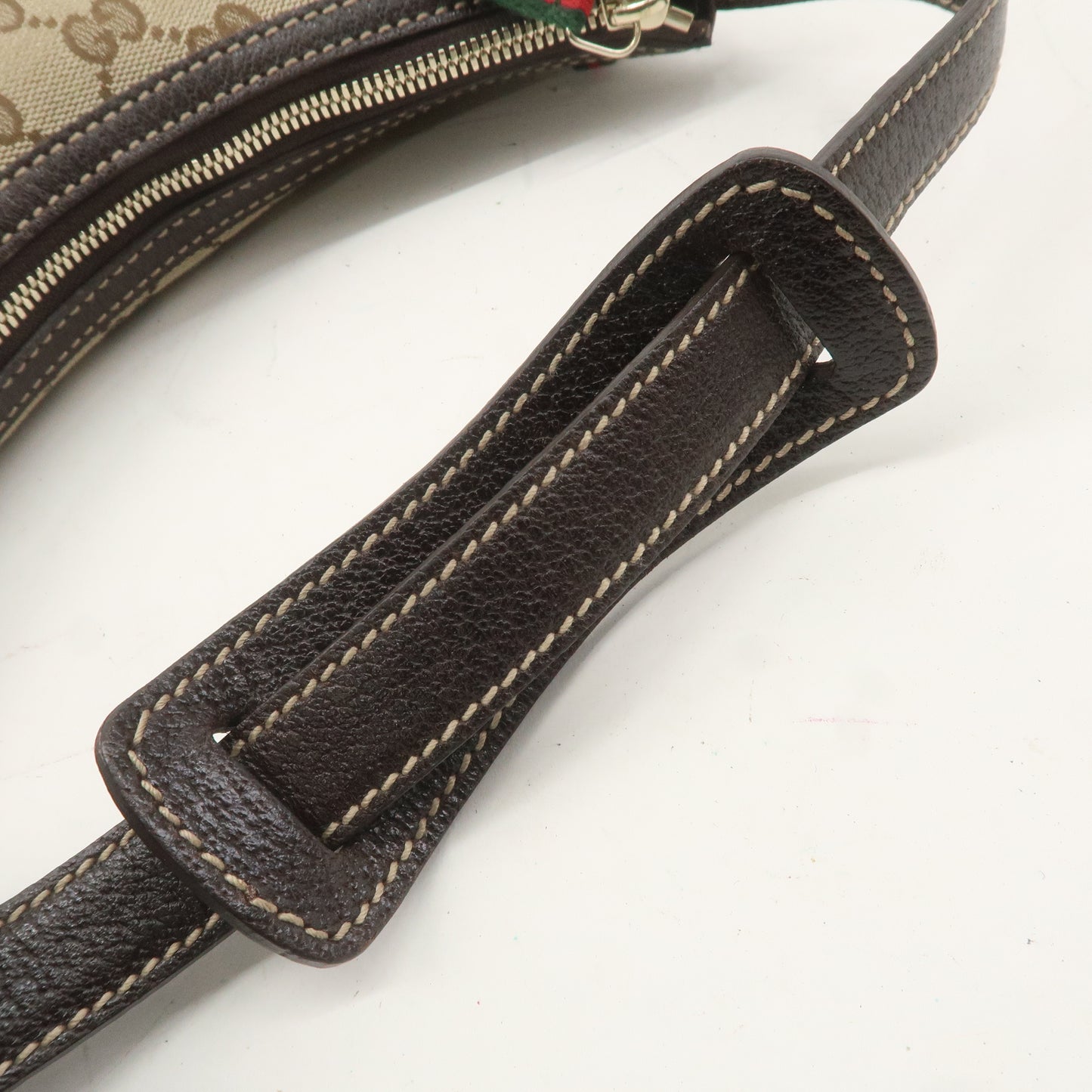 GUCCI Princy GG Canvas Leather Shoulder Bag Beige Brown 162895