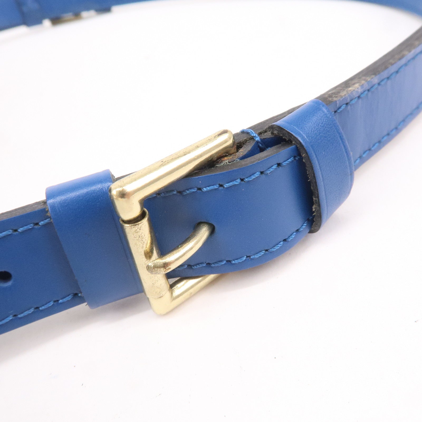 Shop LOUIS VUITTON Women's Leather Belt - Dark Blue