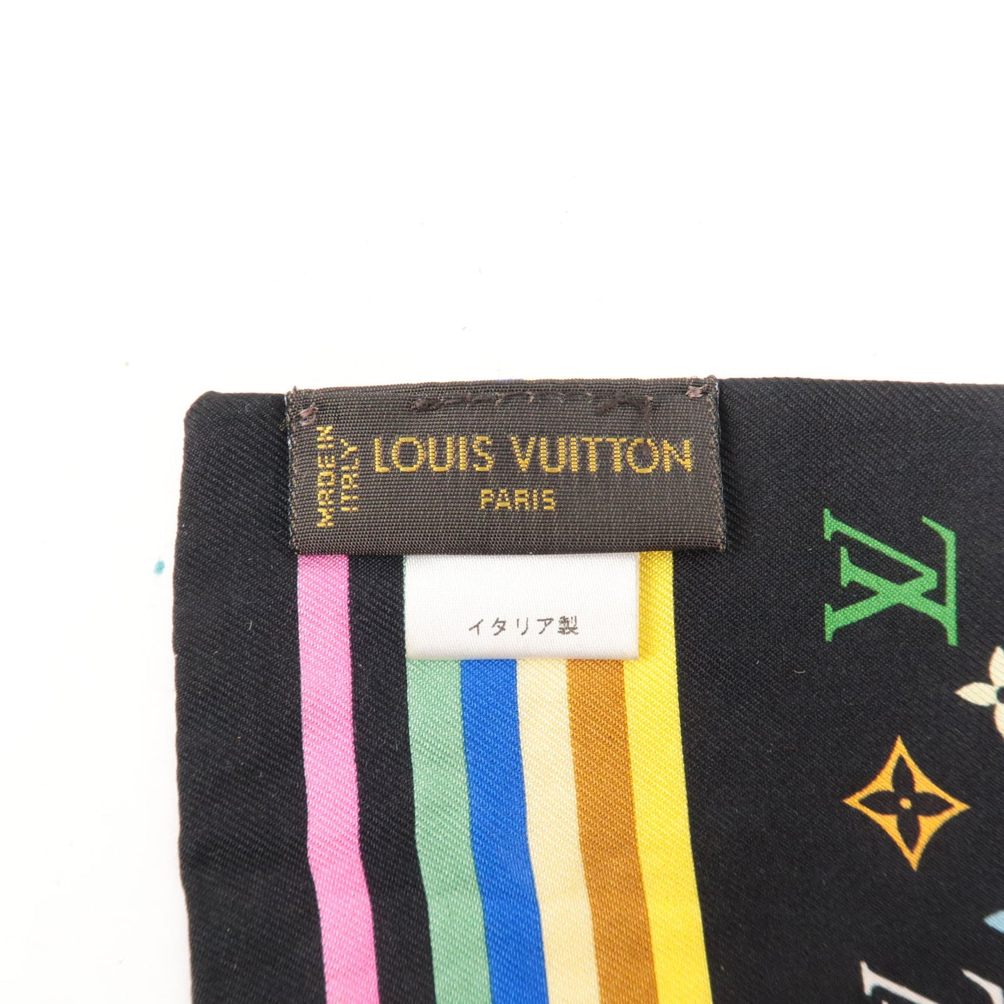 Auth LOUIS VUITTON Bandeau Scarf Monogram Multi-Color M71992 Silk