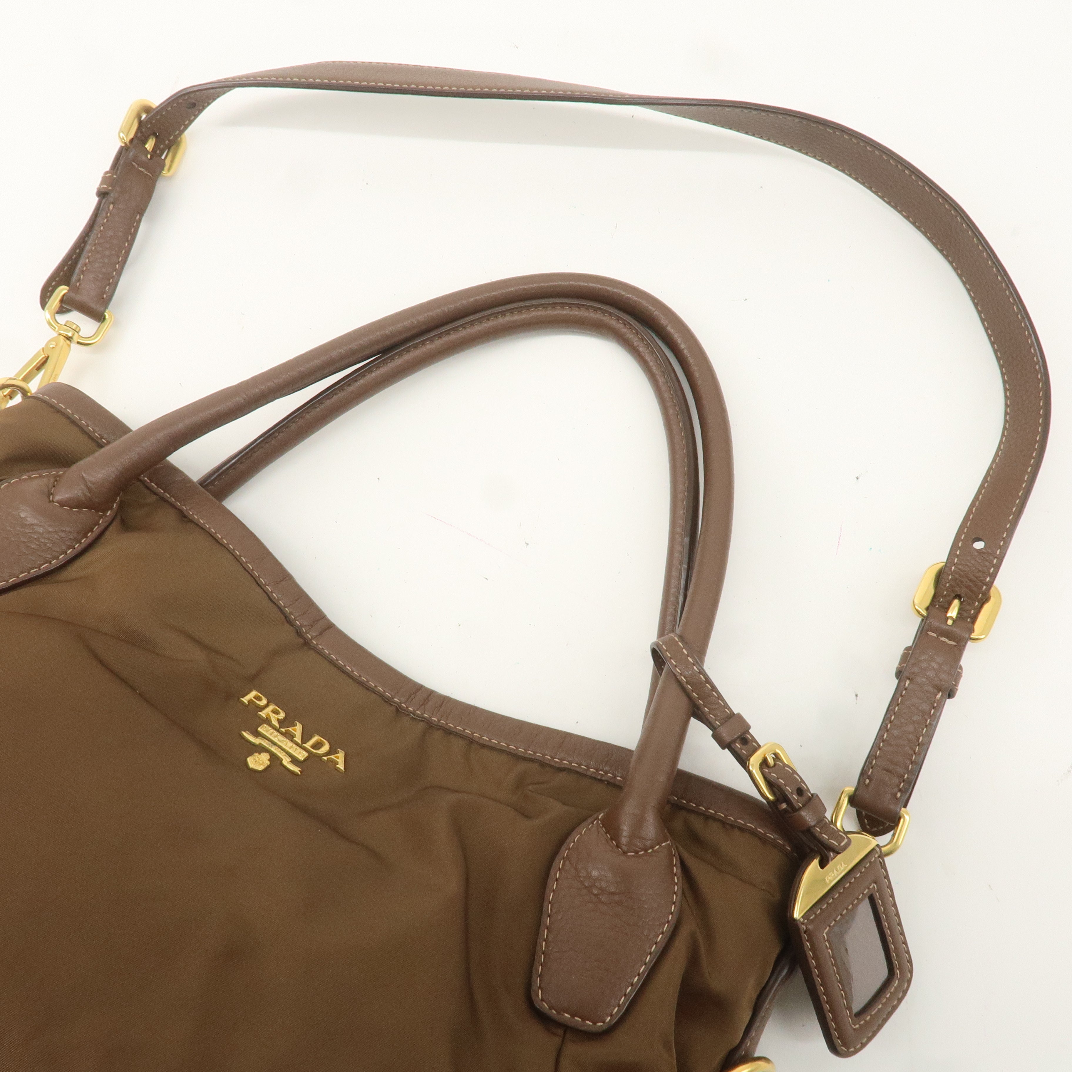 PRADA-Nylon-Leather-2Way-Shoulder-Bag-Hand-Bag-Brown – dct-ep_vintage  luxury Store