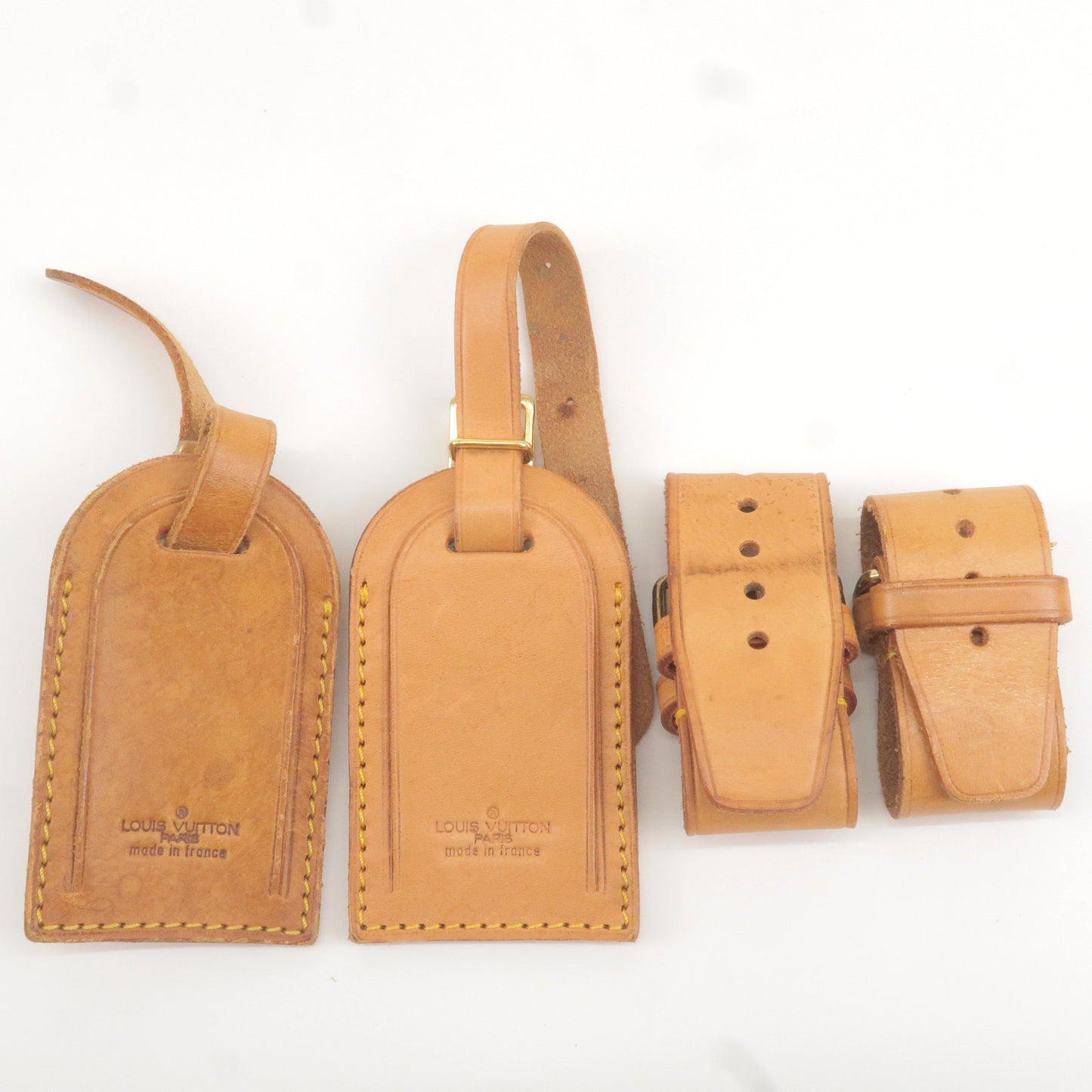 Louis Vuitton Set of 20 Name Tag Poignet Set Leather Beige