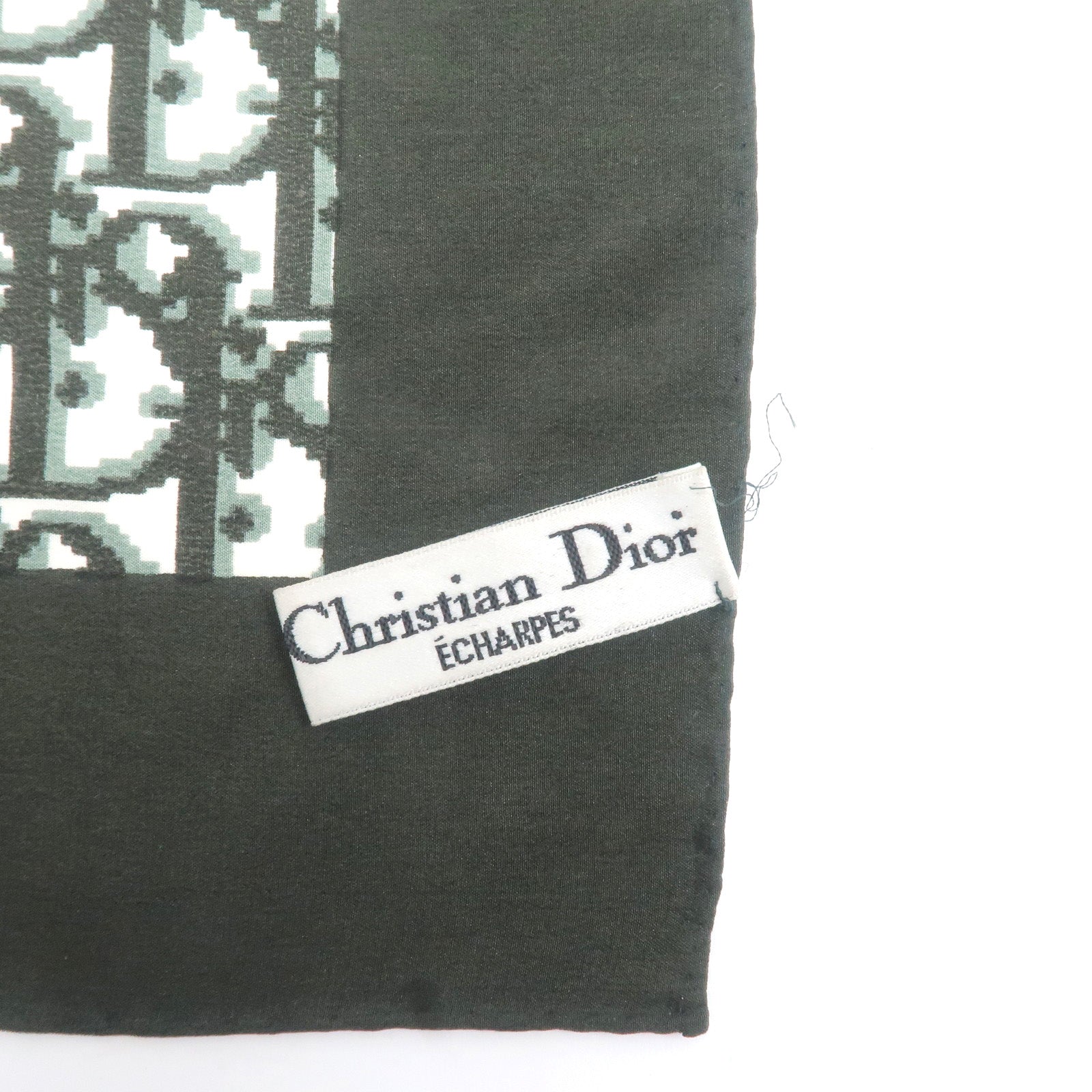 Christian Dior 100% Silk Scarf Trotter Pattern Brown 64 x 64cm