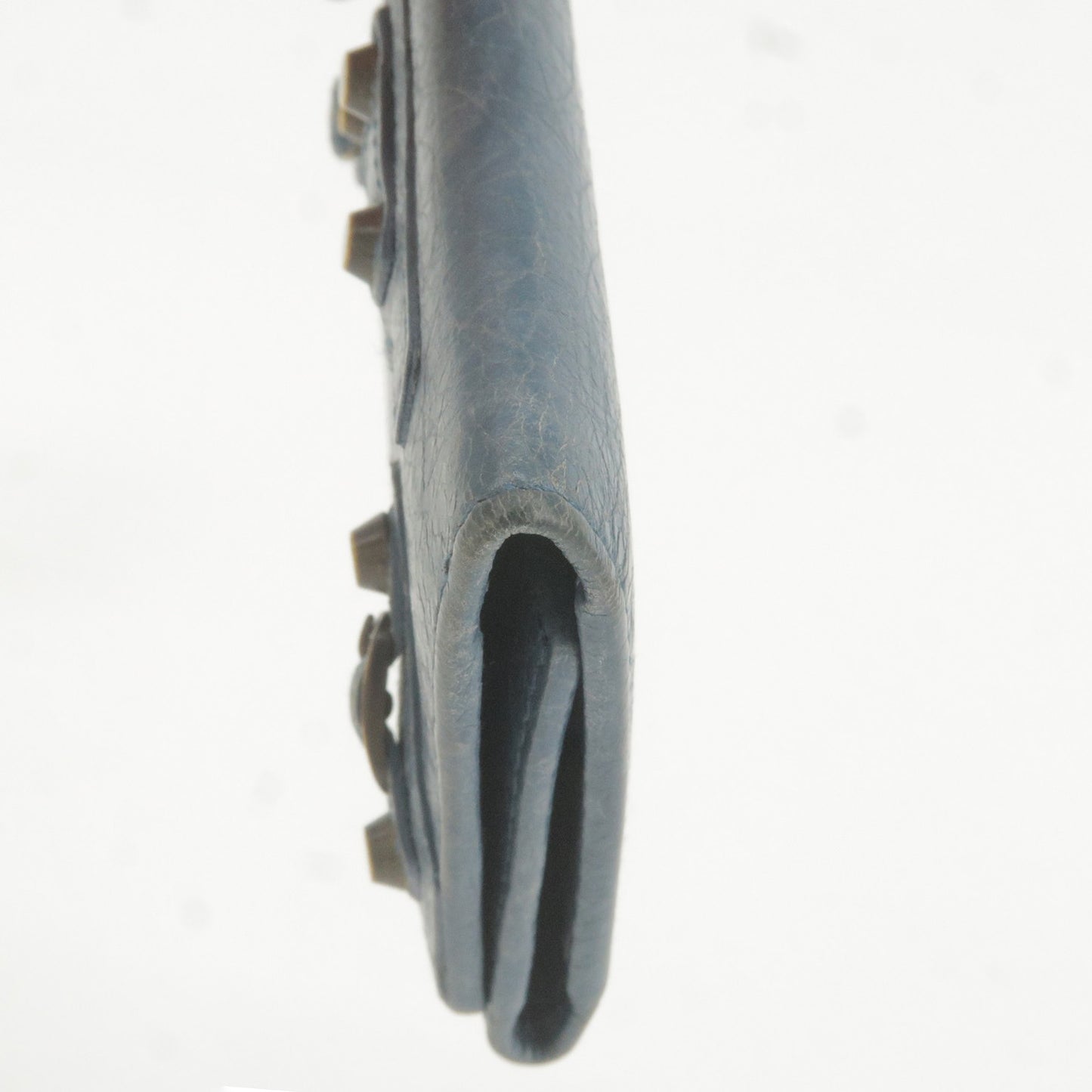 BALENCIAGA Leather Key Case Key Holder Small Leather Good Blue