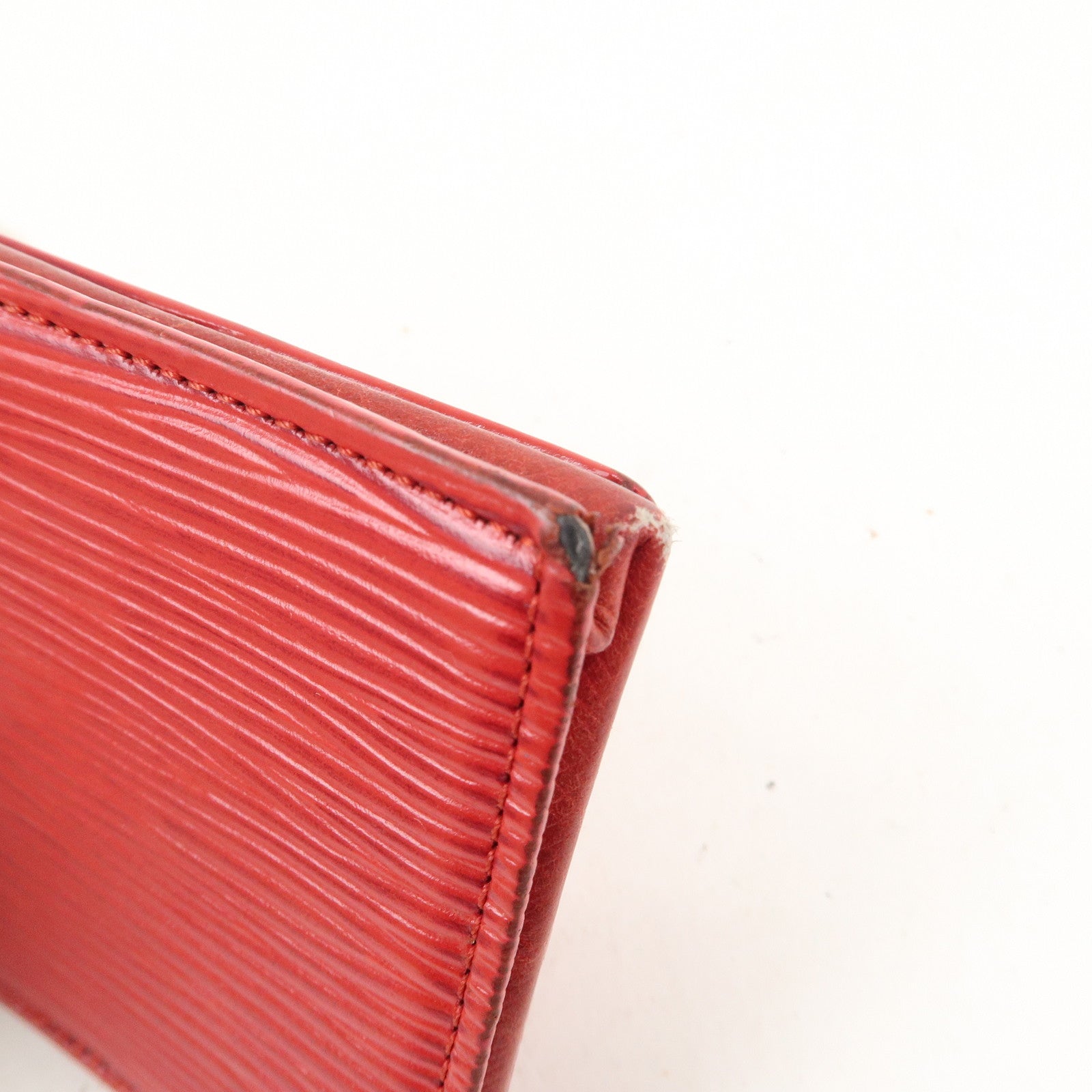 LOUIS VUITTON Card Case Red Red Epi Leather Epi Simple from japan
