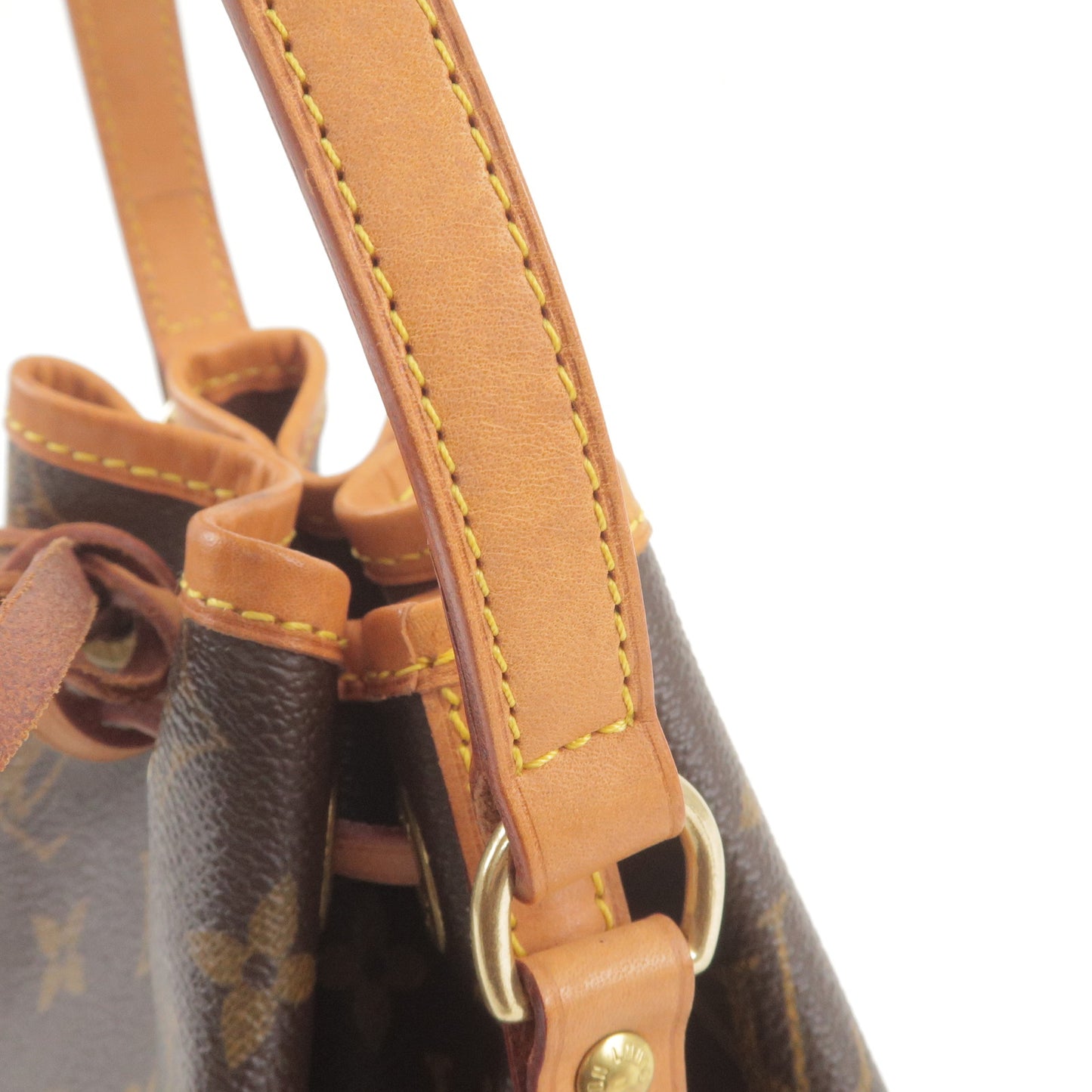 LOUIS VUITTON Mini Noe Drawstring Hand Bag Monogram Leather Brown M42227  18RH185