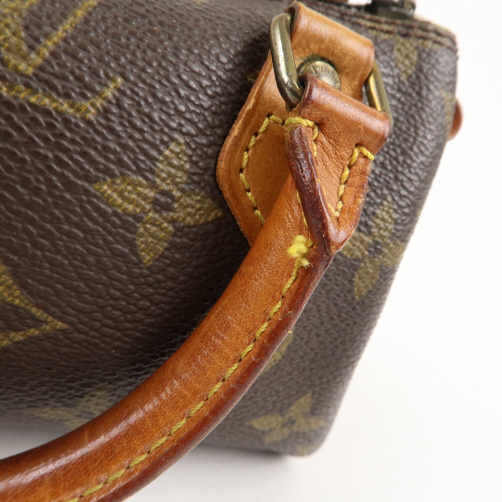 LOUIS VUITTON Monogram Speedy M41534 Mini Handbag Brown Vintage